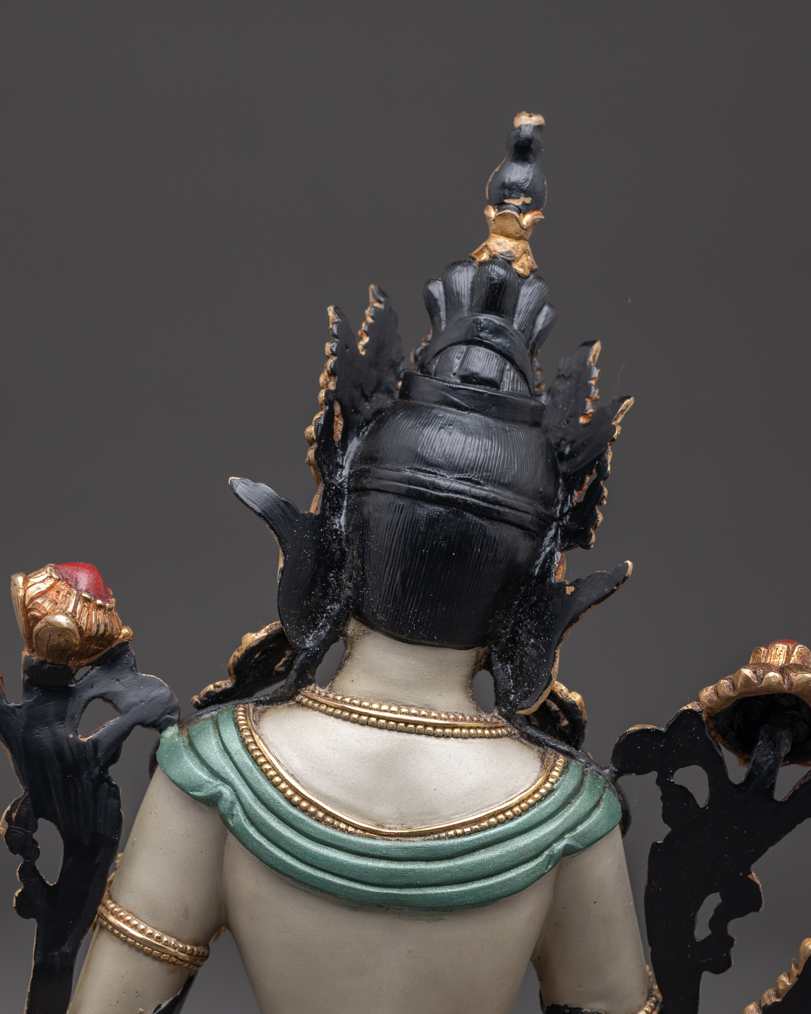 Handcrafted Himalayan Golden White Tara Divine Feminine Goddess | Traditional Artwork