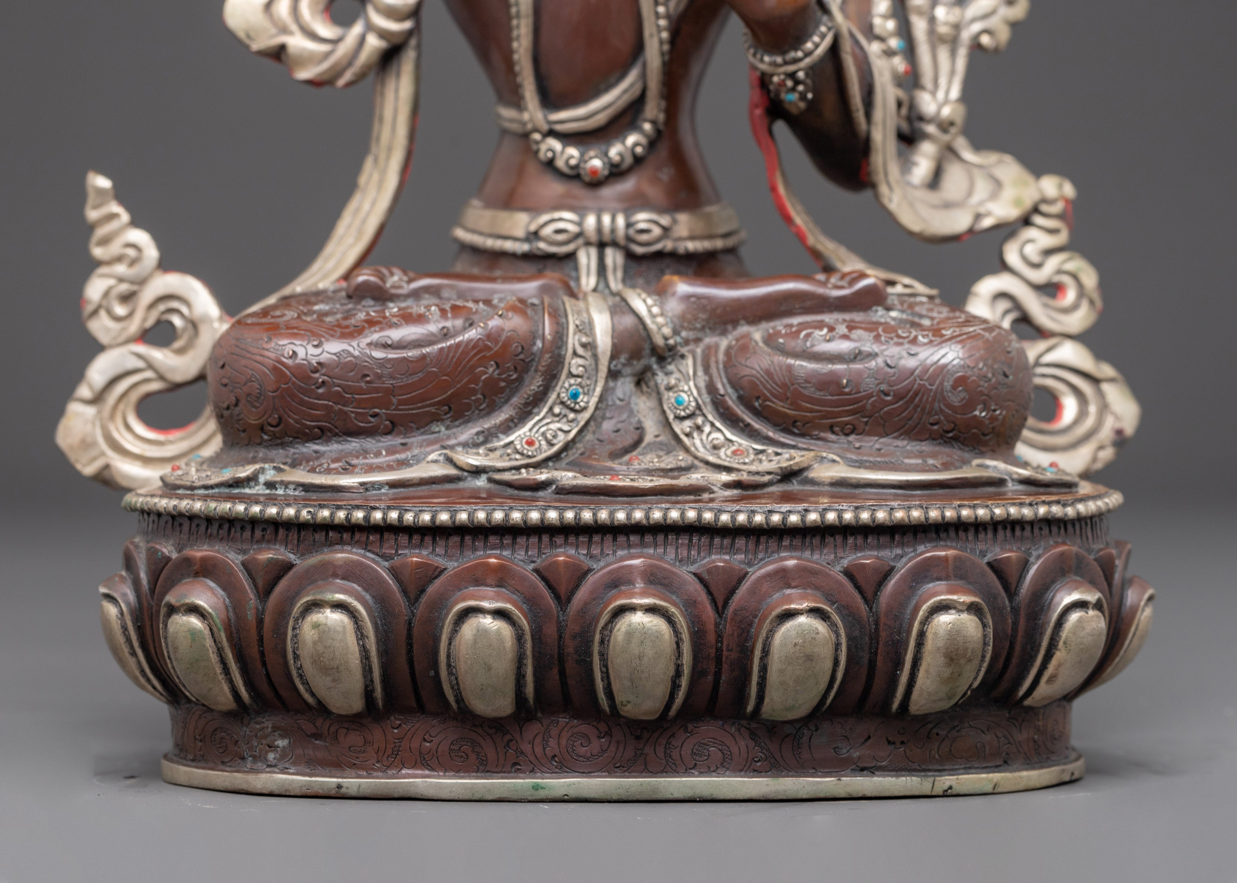 Himalayan Copper Statue of Manjushri | Wisdom Bodhisattva