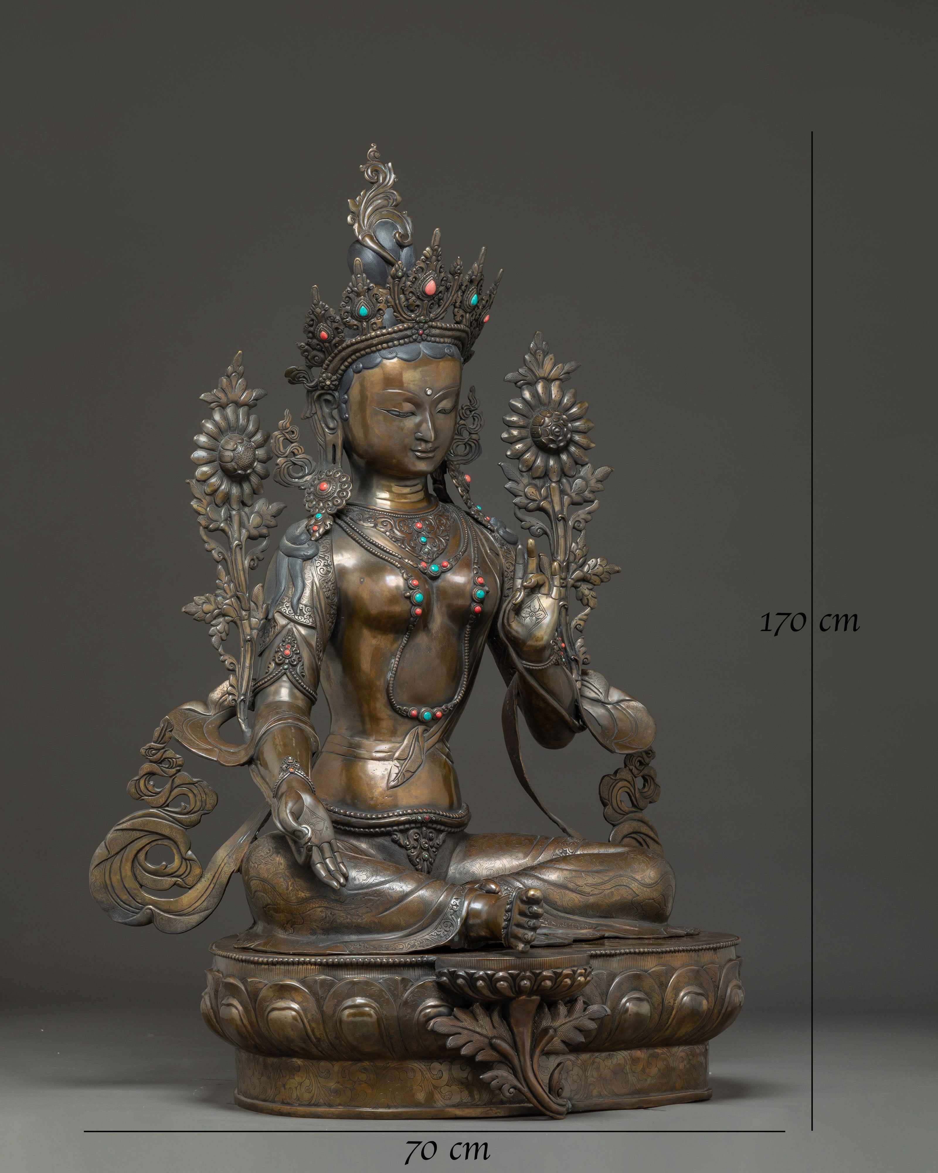 Life-Size Statue of Green Tara | Compassion Deity