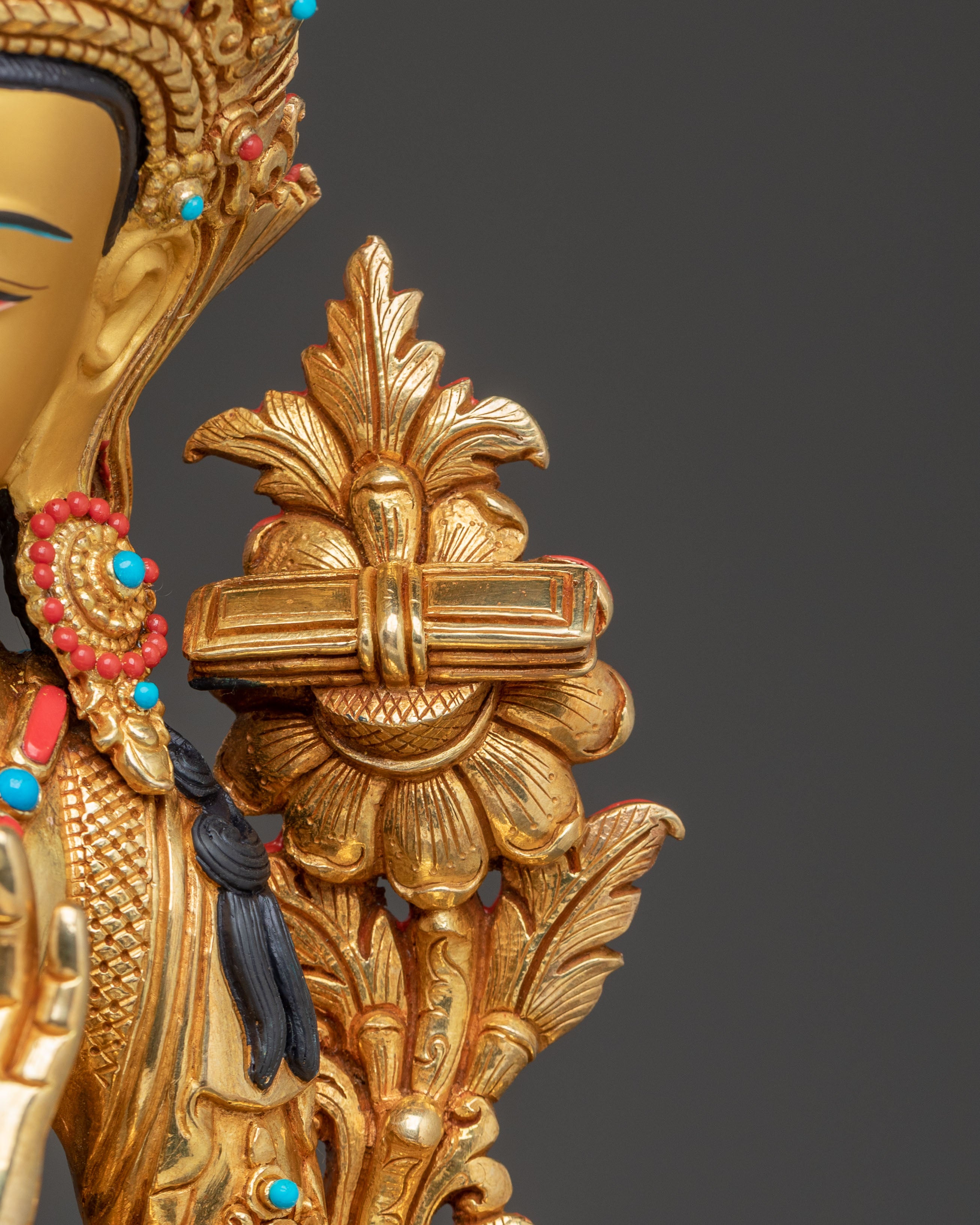 Handcrafted Nepalese-Crafted Manjushri Statue | Buddhist Deity of Wisdom