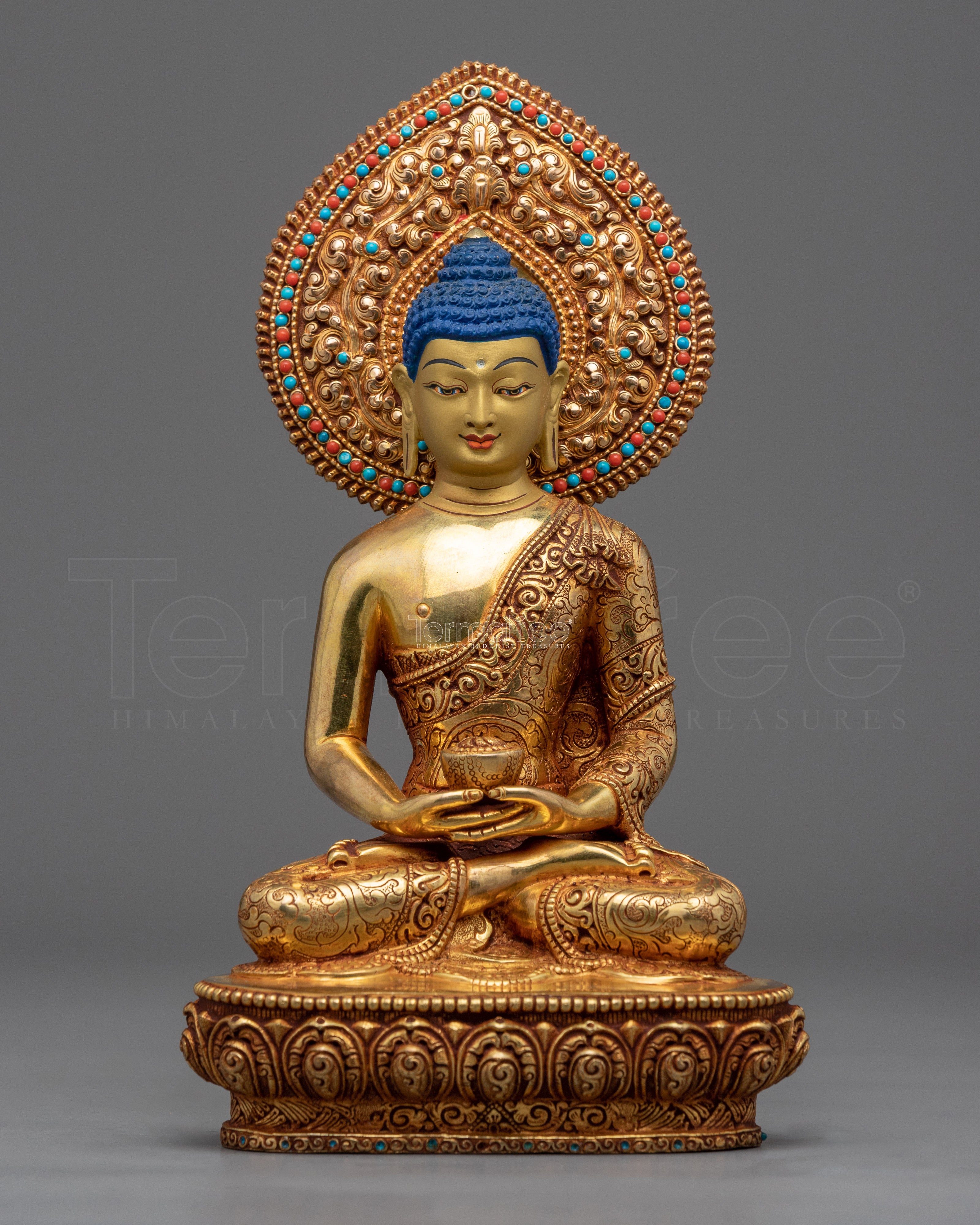 Namo Amitabha Buddha Mantra Practice Sculpture | Traditional Himalayan Buddhist Art