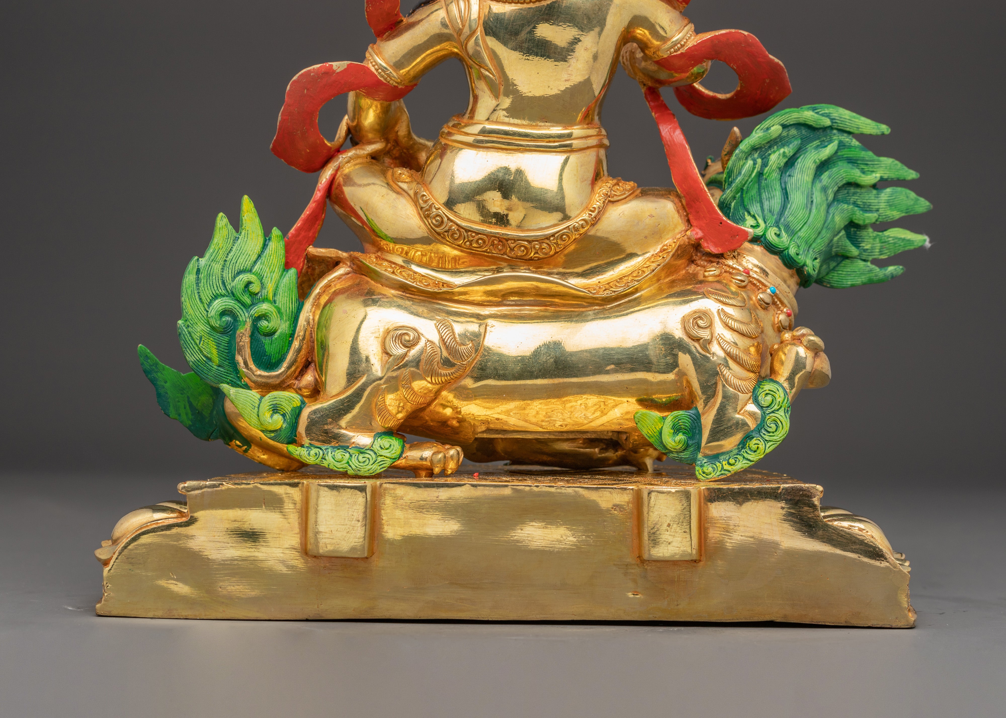 Handmade Namtoshe Art in 24K Gold Gilding | Guardian Deity for Dharma Protection