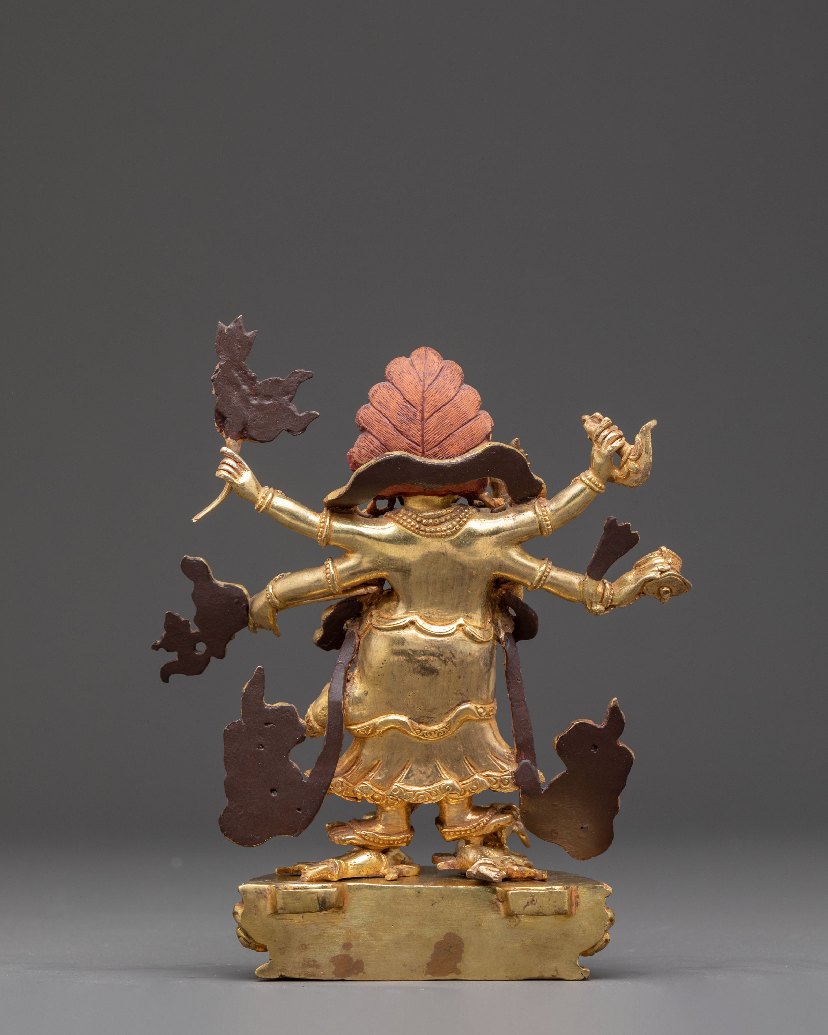 Fierce Protector Deity White Mahakala Statue | Guardian of Dharma