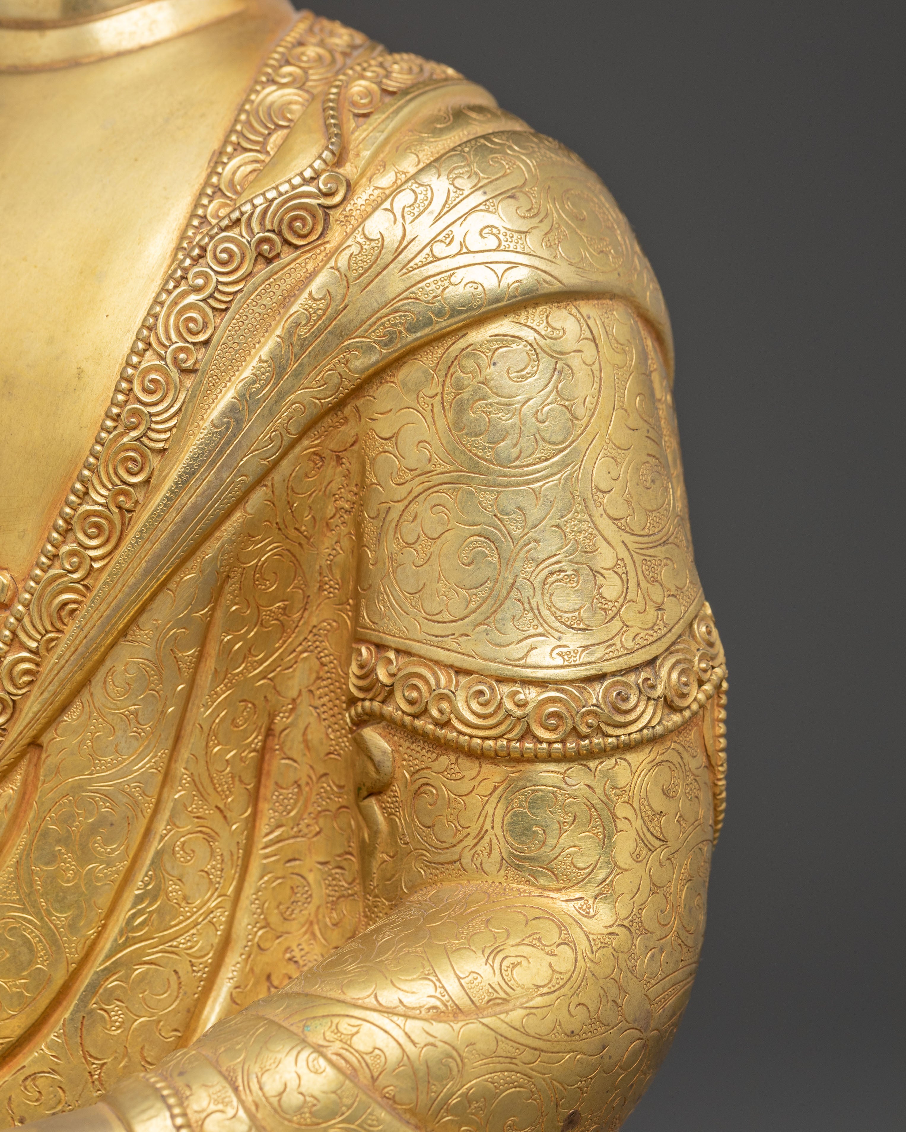 Handmade Tibetan Golden Shakyamuni Buddha Copper Art