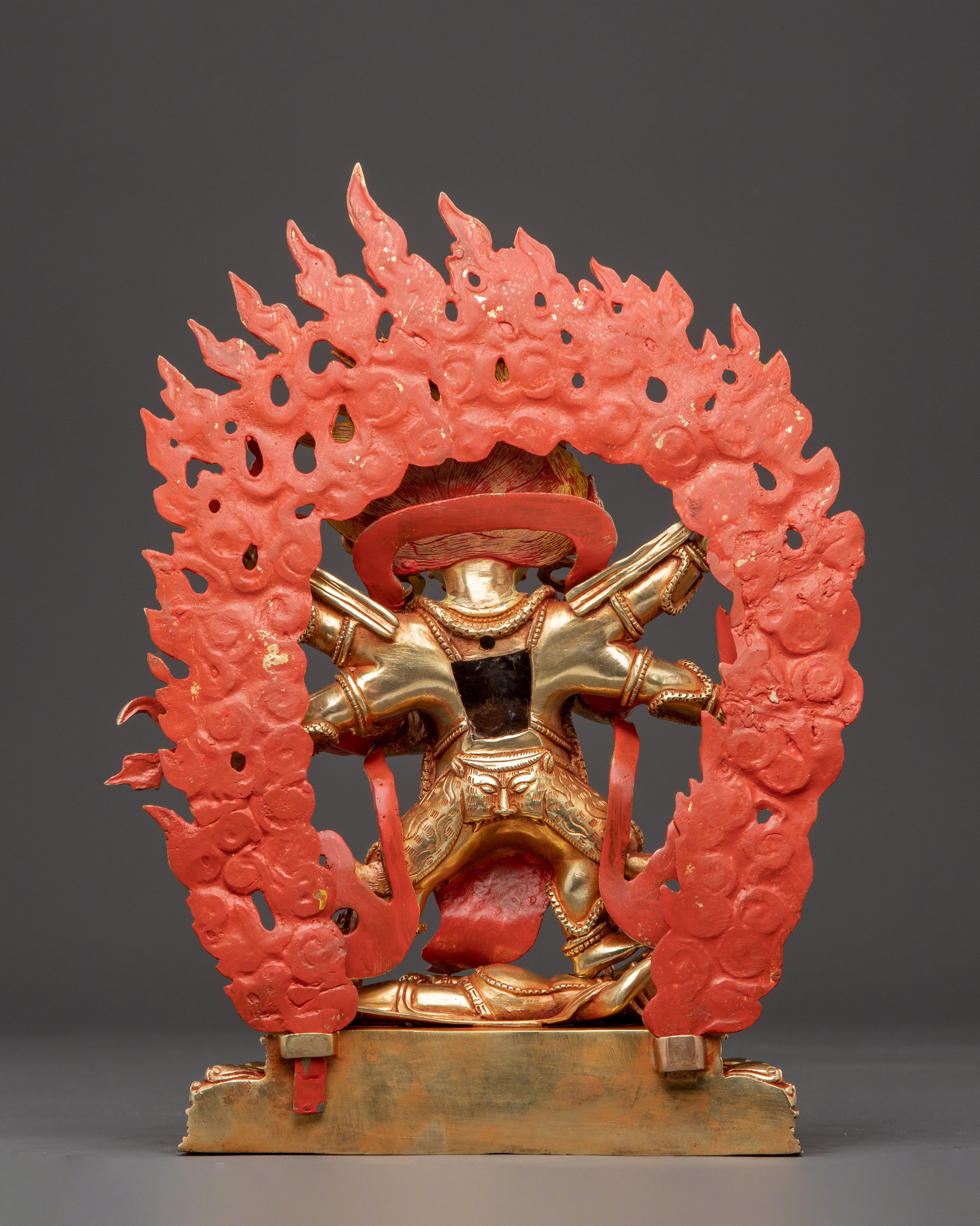 Six Armed Mahakala Protector Statue | Wrathful Deity
