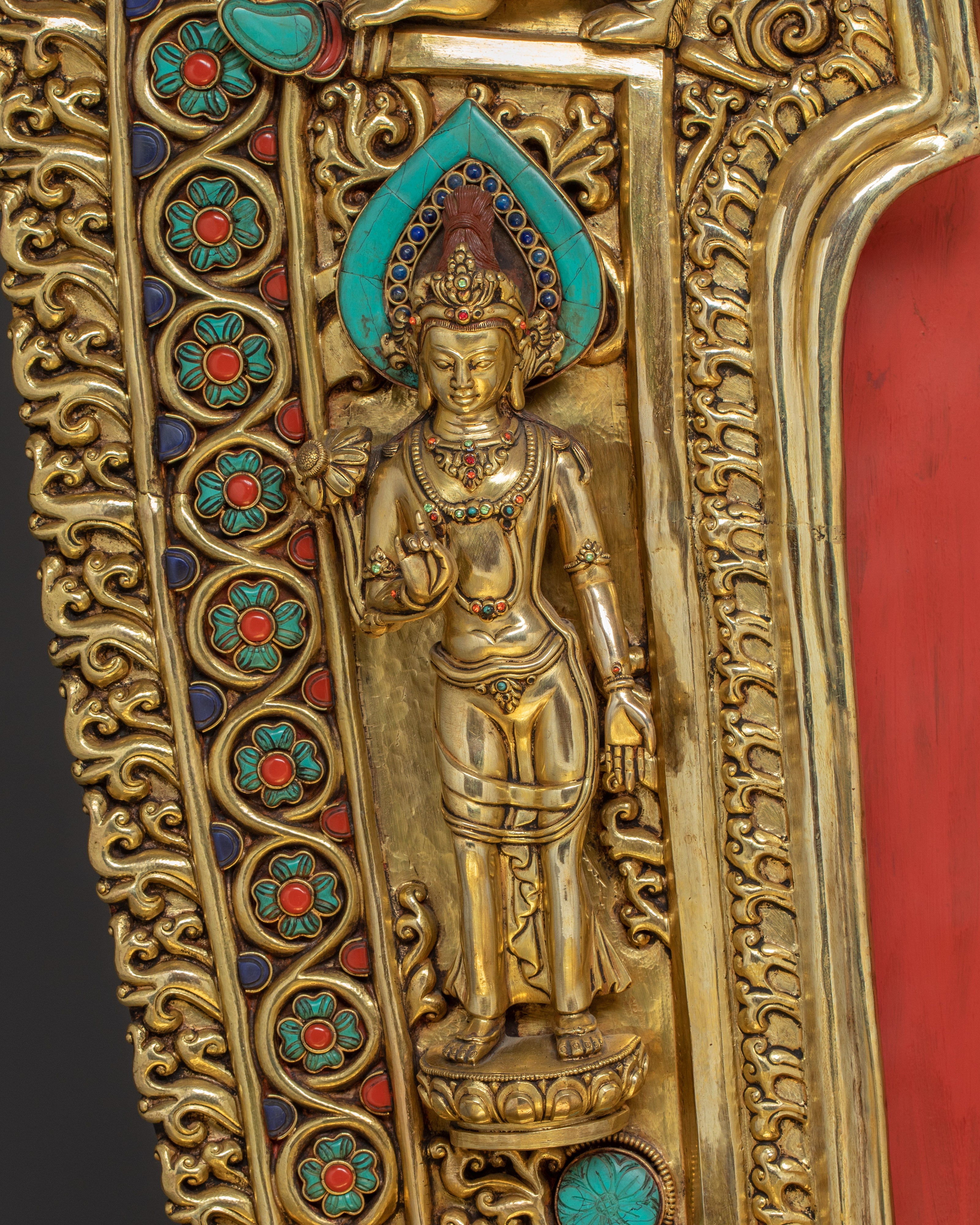 Majestic Green Tara on Throne Statue | Shyama Tara - Mother of All Buddhas