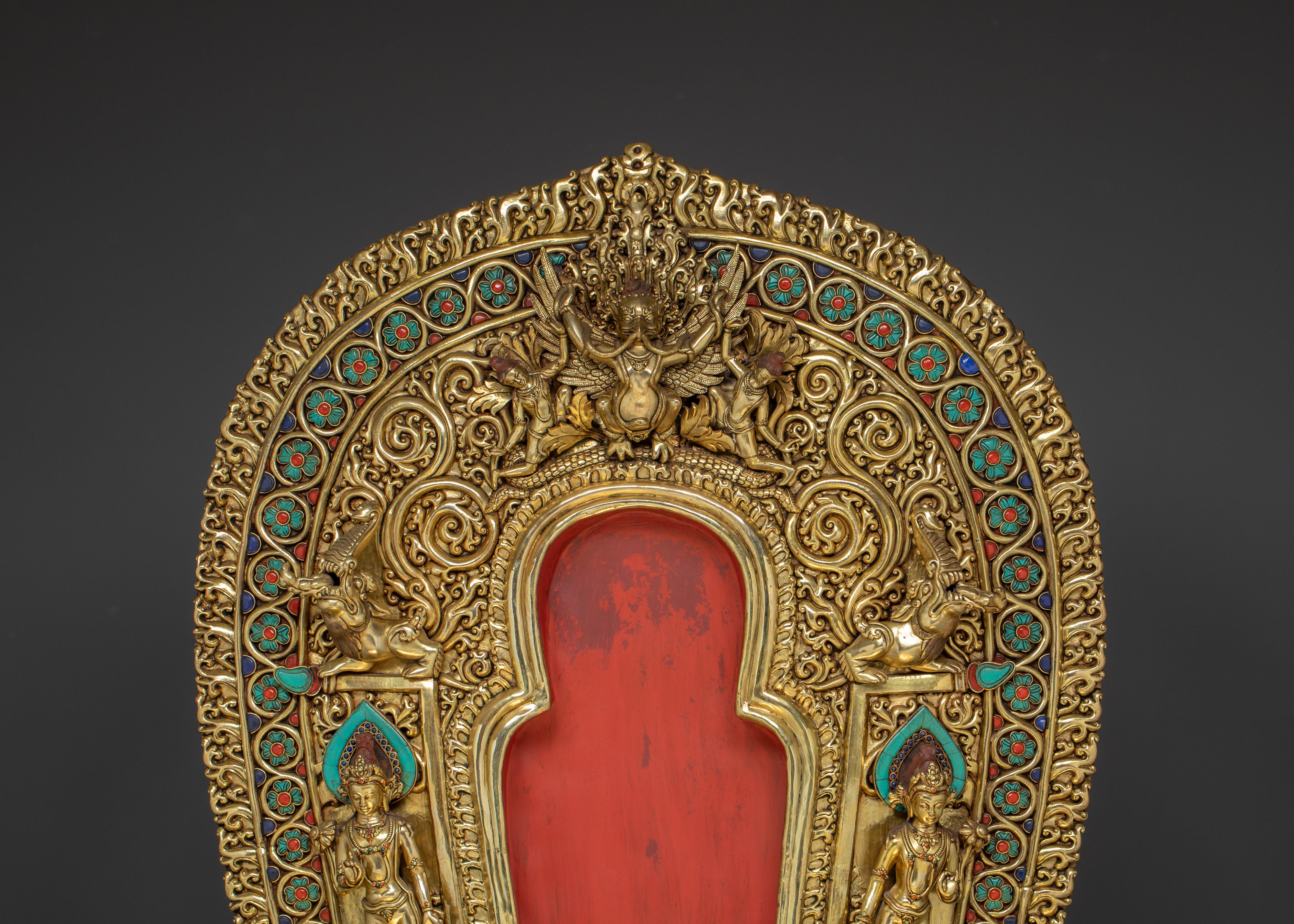 Majestic Green Tara on Throne Statue | Shyama Tara - Mother of All Buddhas