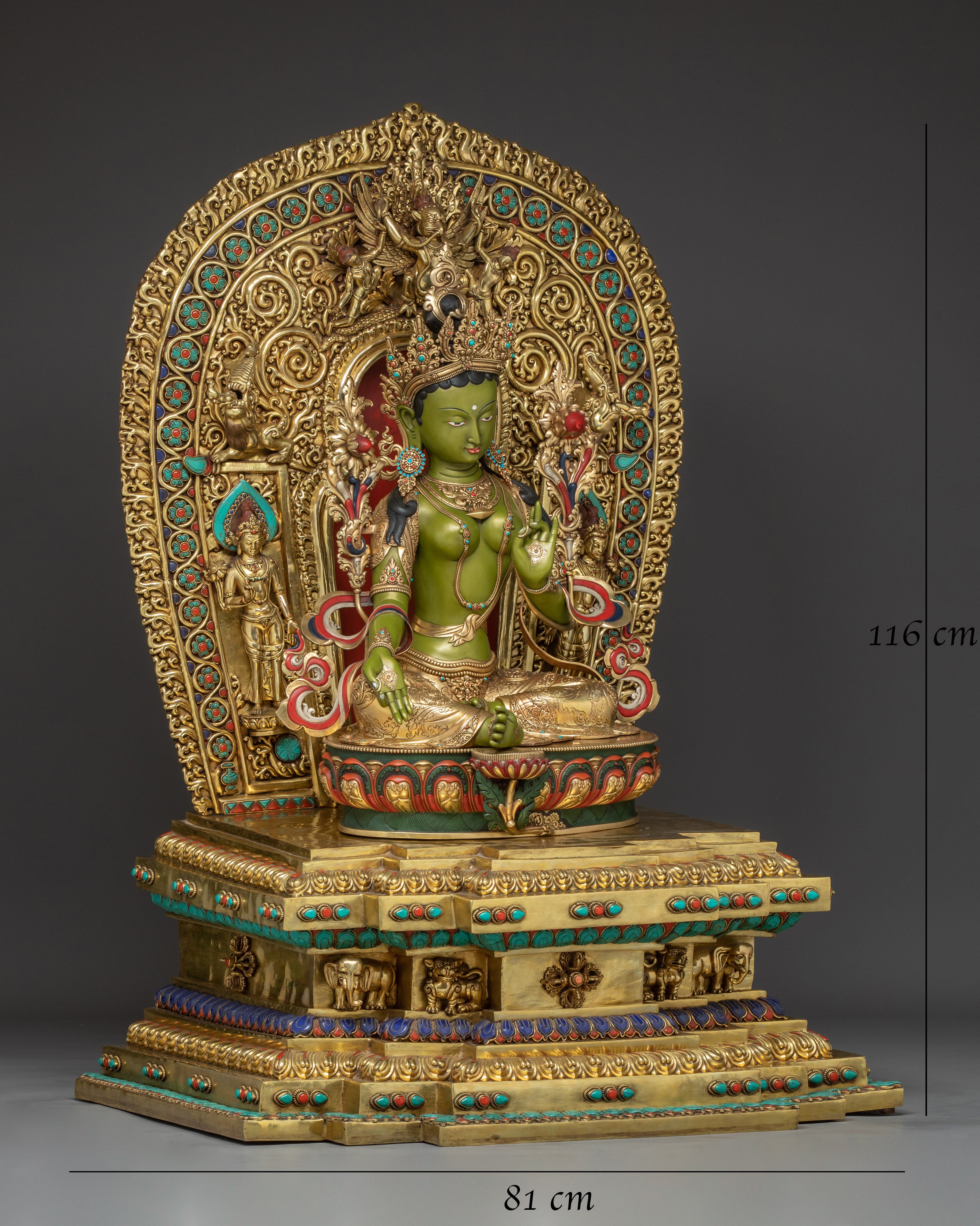 majestic-green-tara-on-throne-statue