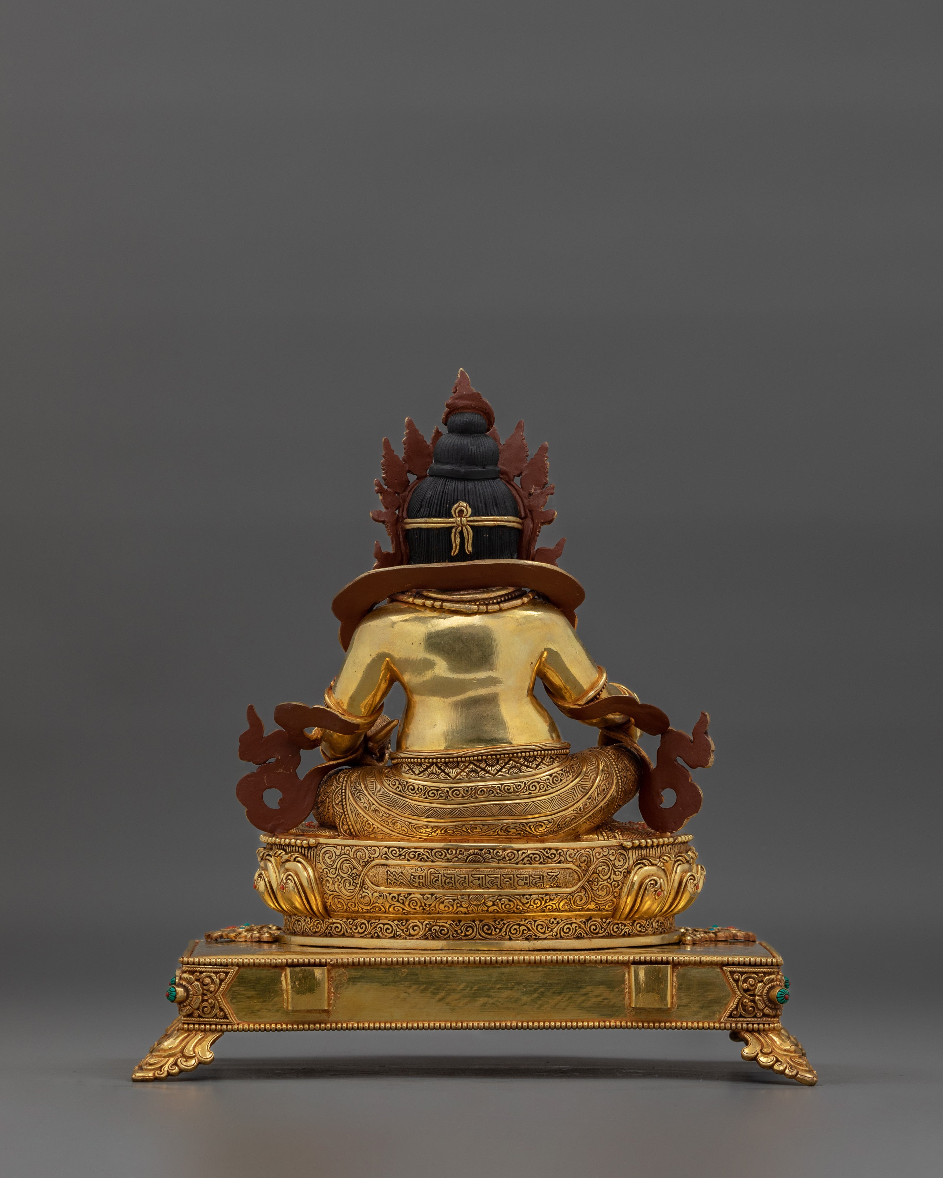 24K Gold Gilded Dzambhala Rituals Figure | The Wealth Deity of Prosperity