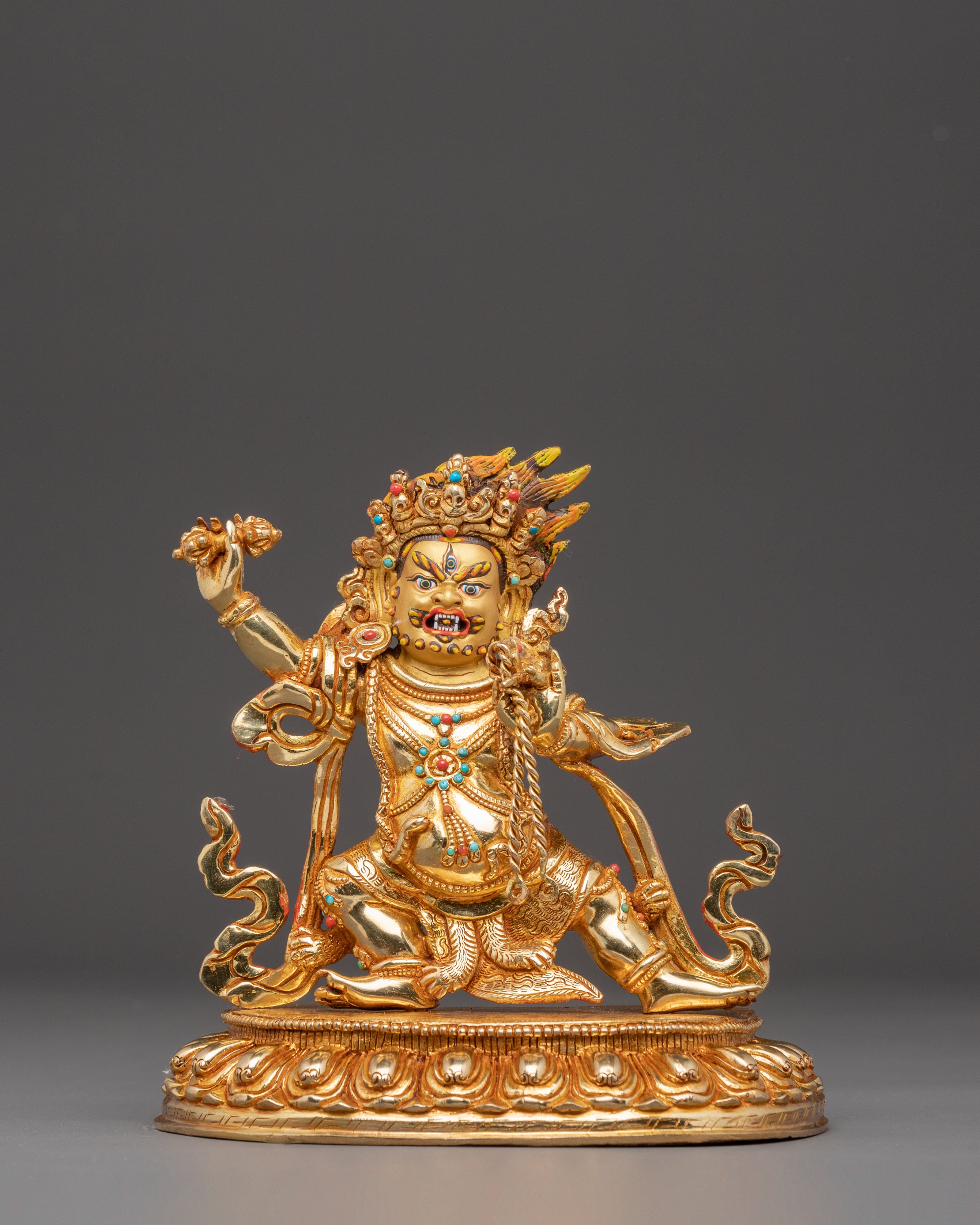 Tibetan Protector Deity Vajrapani Copper Figurine | Guardian of Dharma