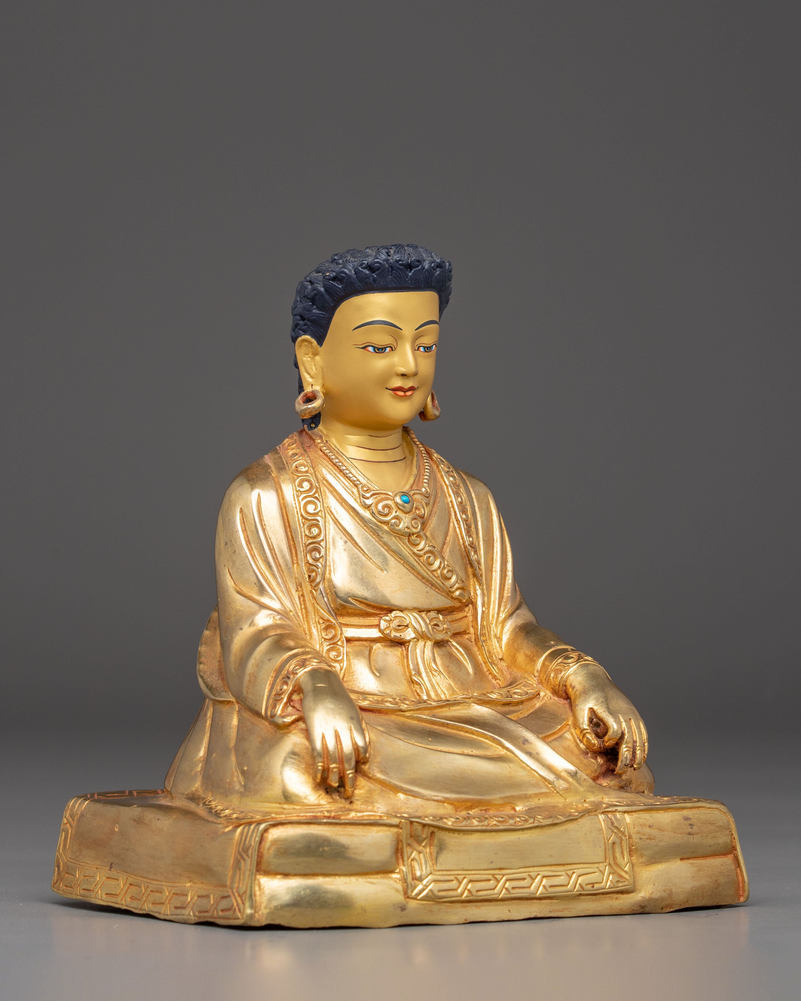 Golden Buddhist Masters Statue Set | Three Enlightened Masters
