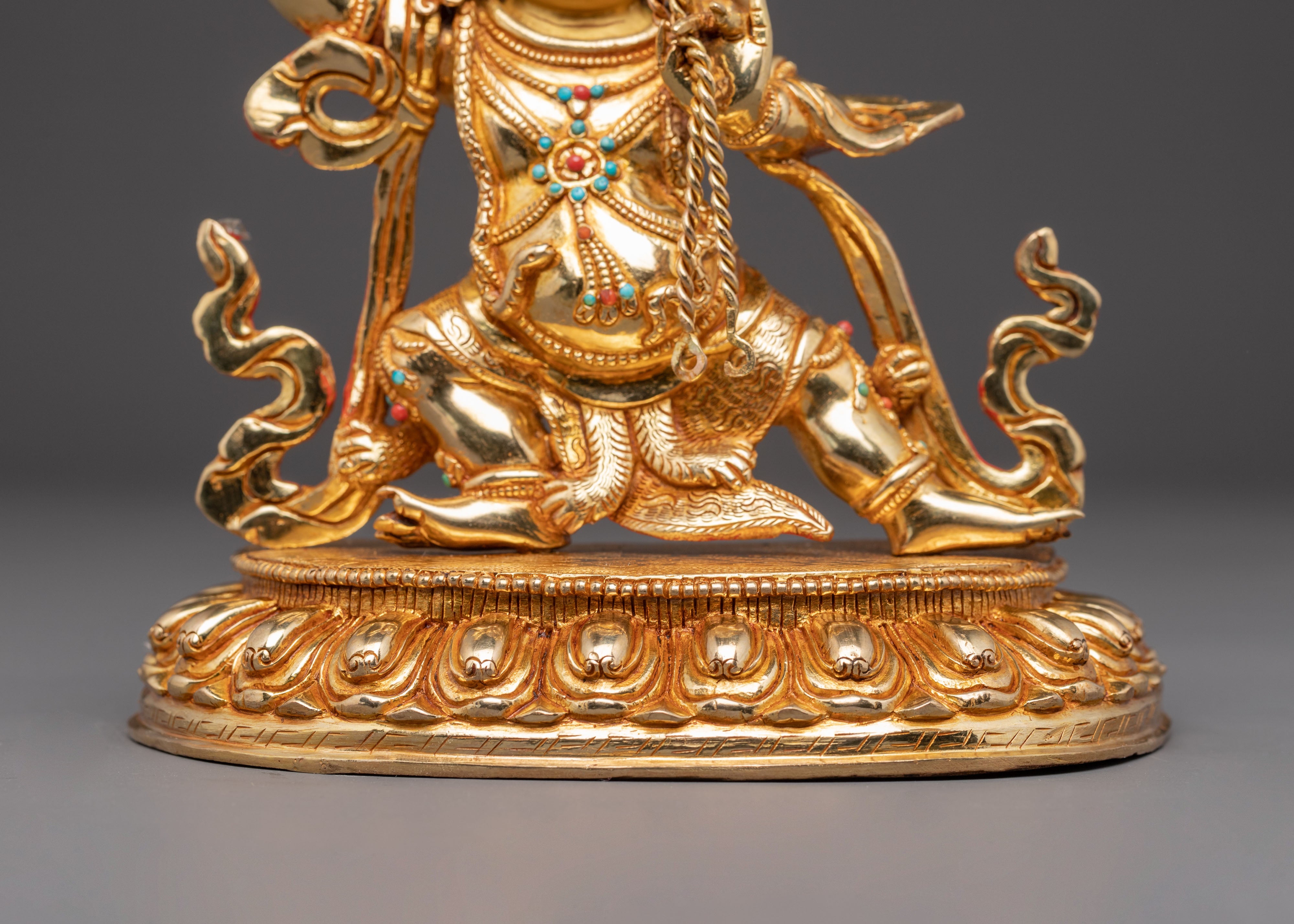 Tibetan Protector Deity Vajrapani Copper Figurine | Guardian of Dharma