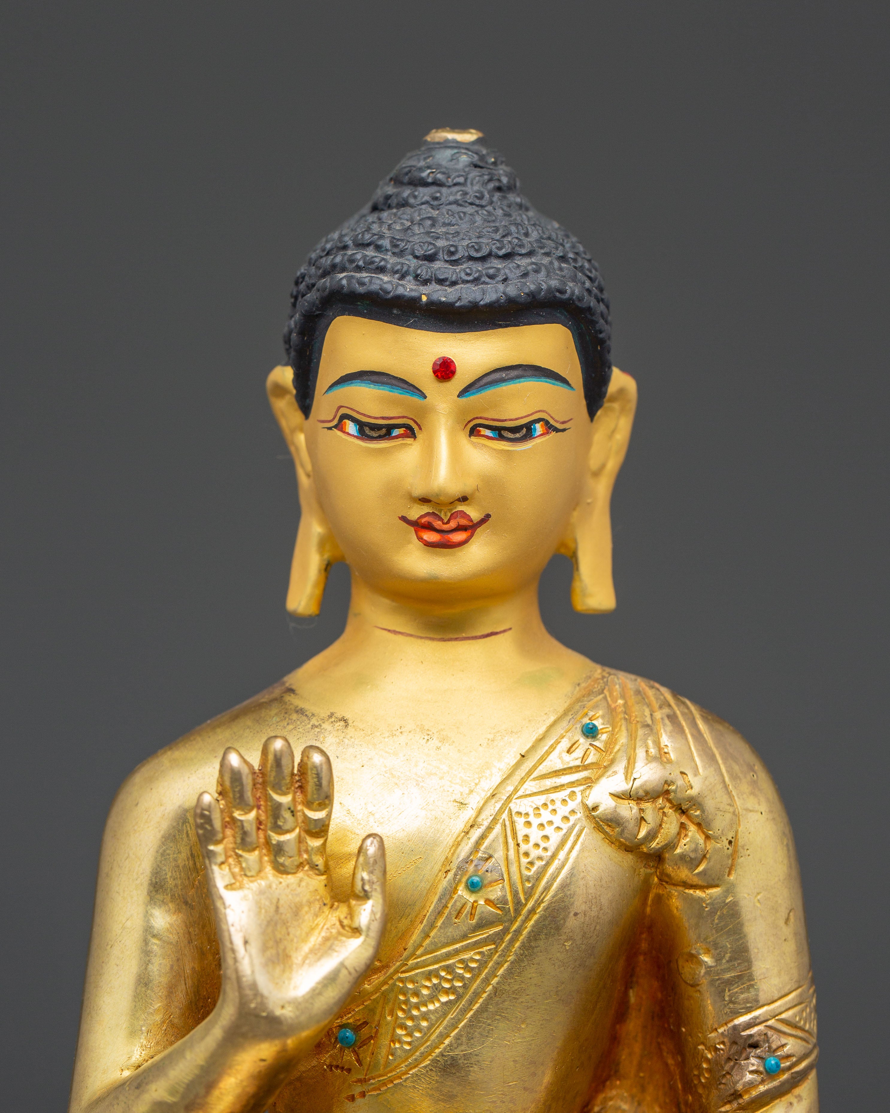 Buddhist Spiritual Amoghasiddhi Sculpture | Tibetan Deity of Fearlessness