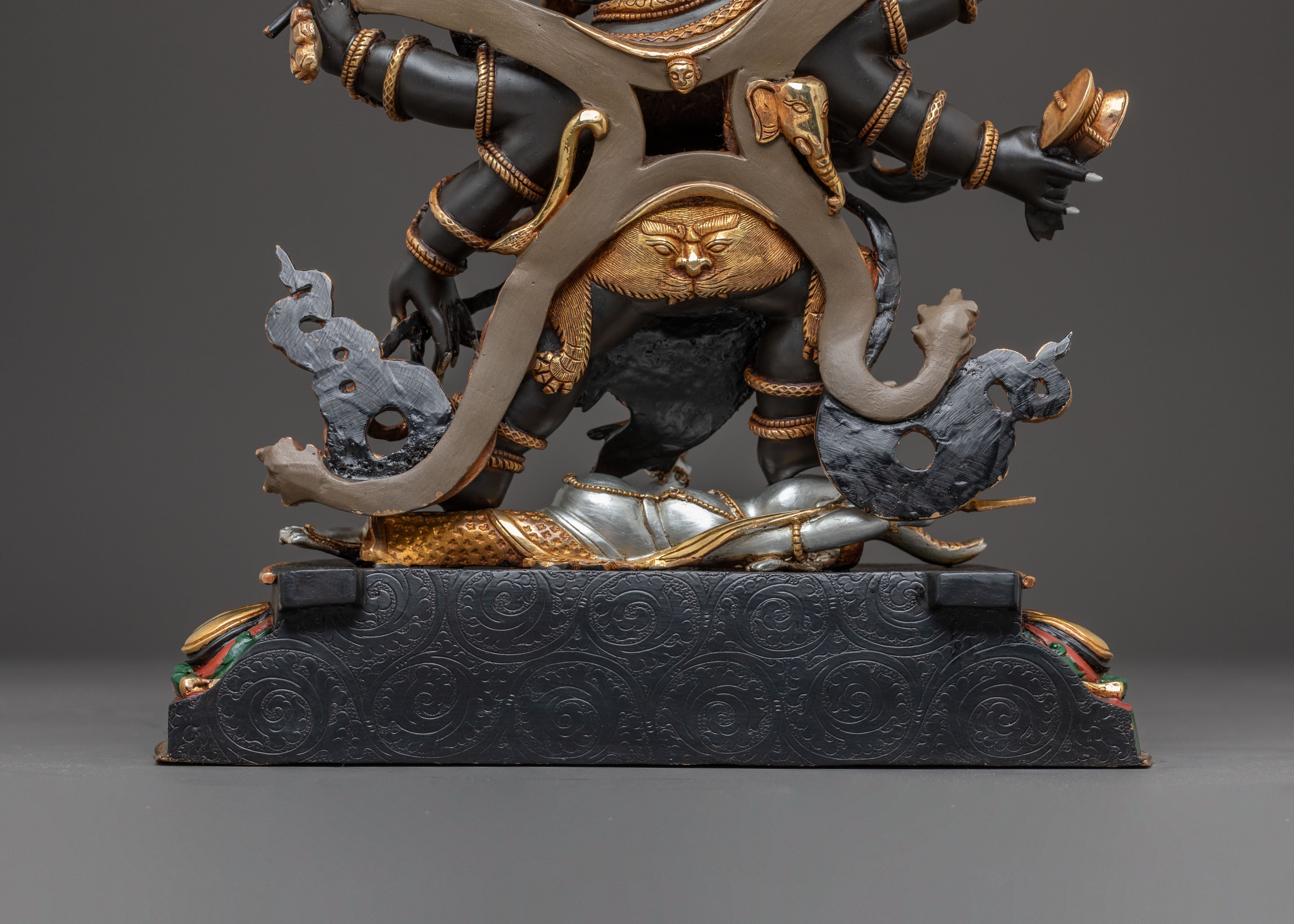 Majestic Statue of 6 Armed Mahakala | Fierce Dharma Protector