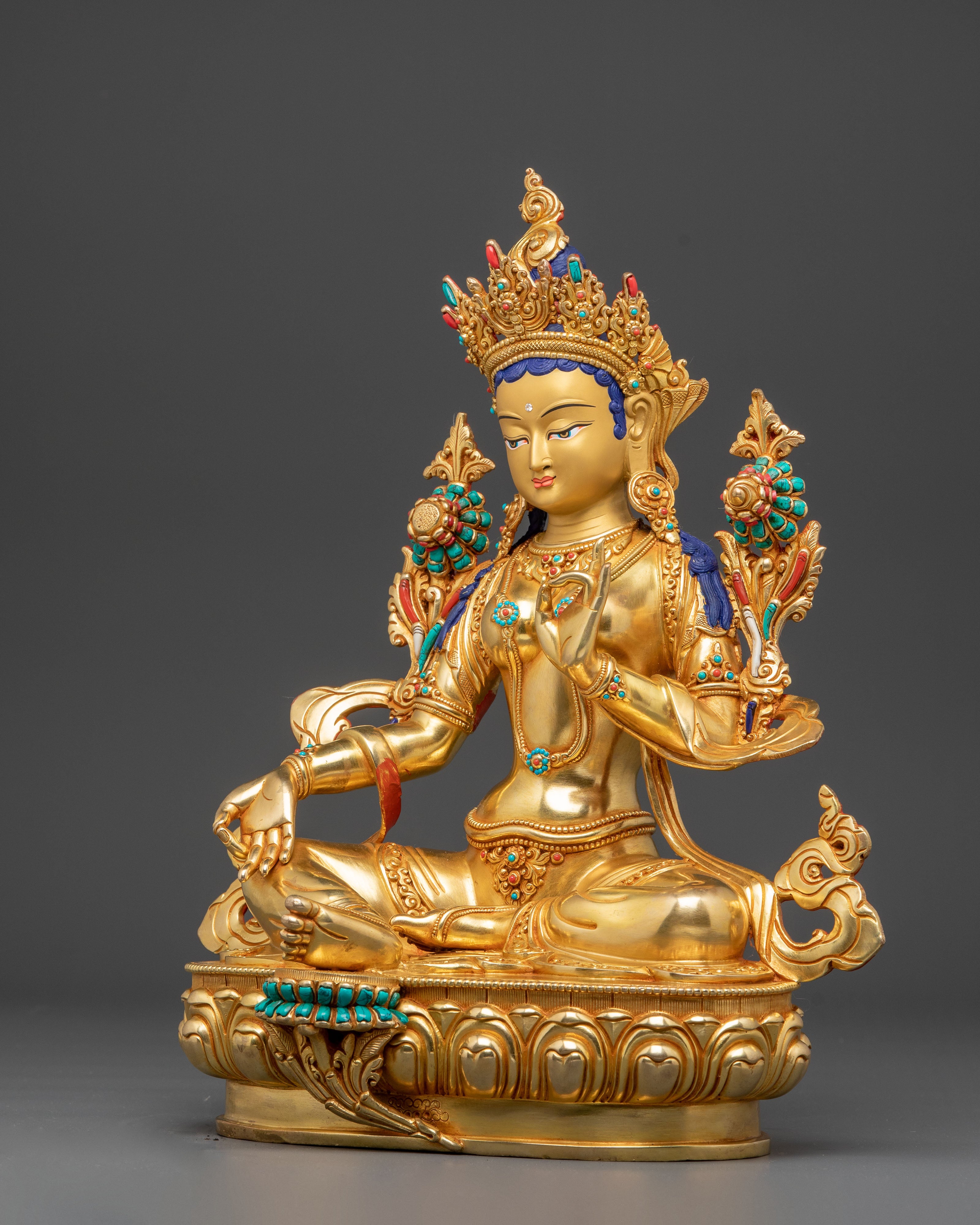 Handmade Statue of Compassionate Mother Green Tara