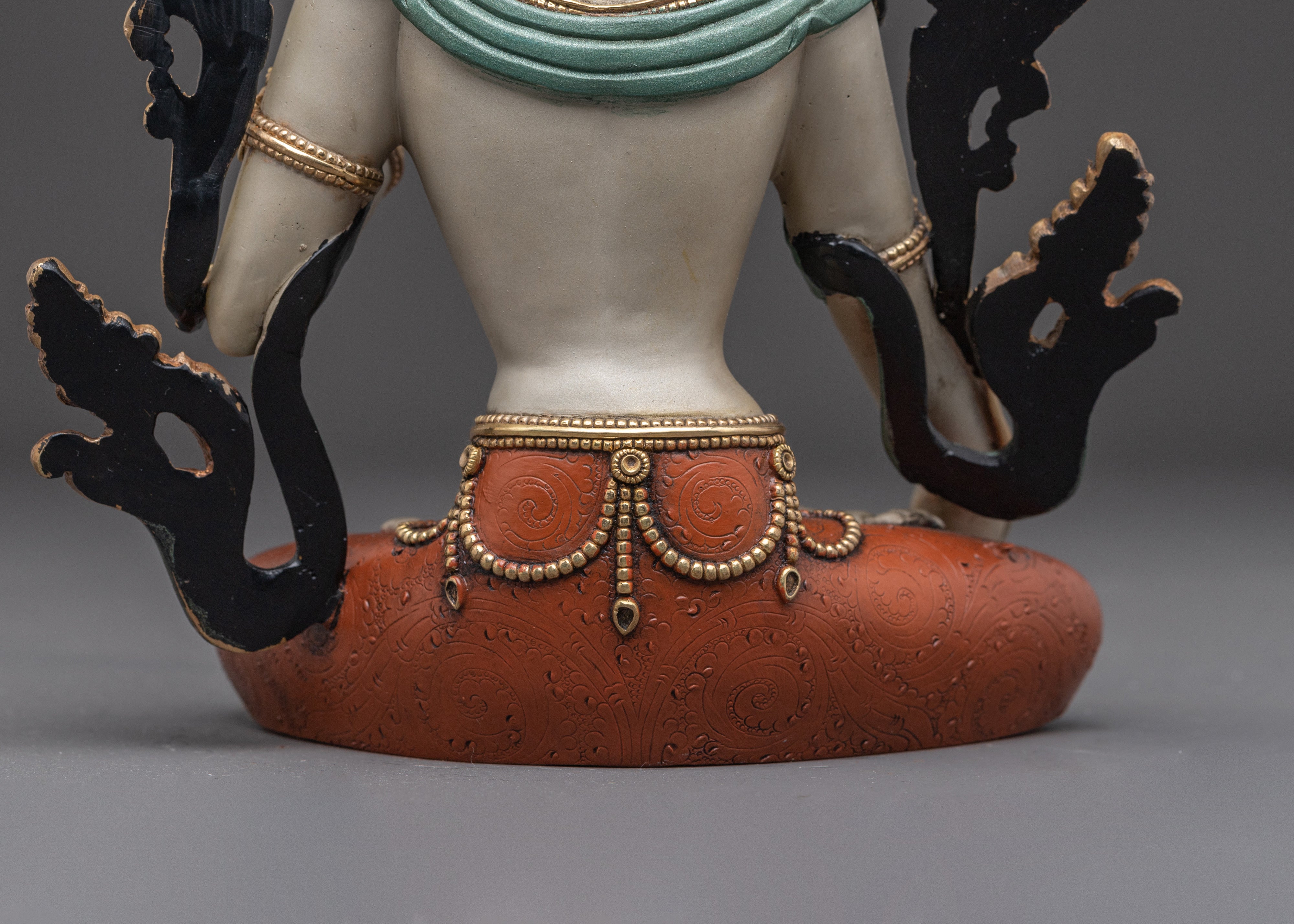 Handcrafted Himalayan Golden White Tara Divine Feminine Goddess | Traditional Artwork