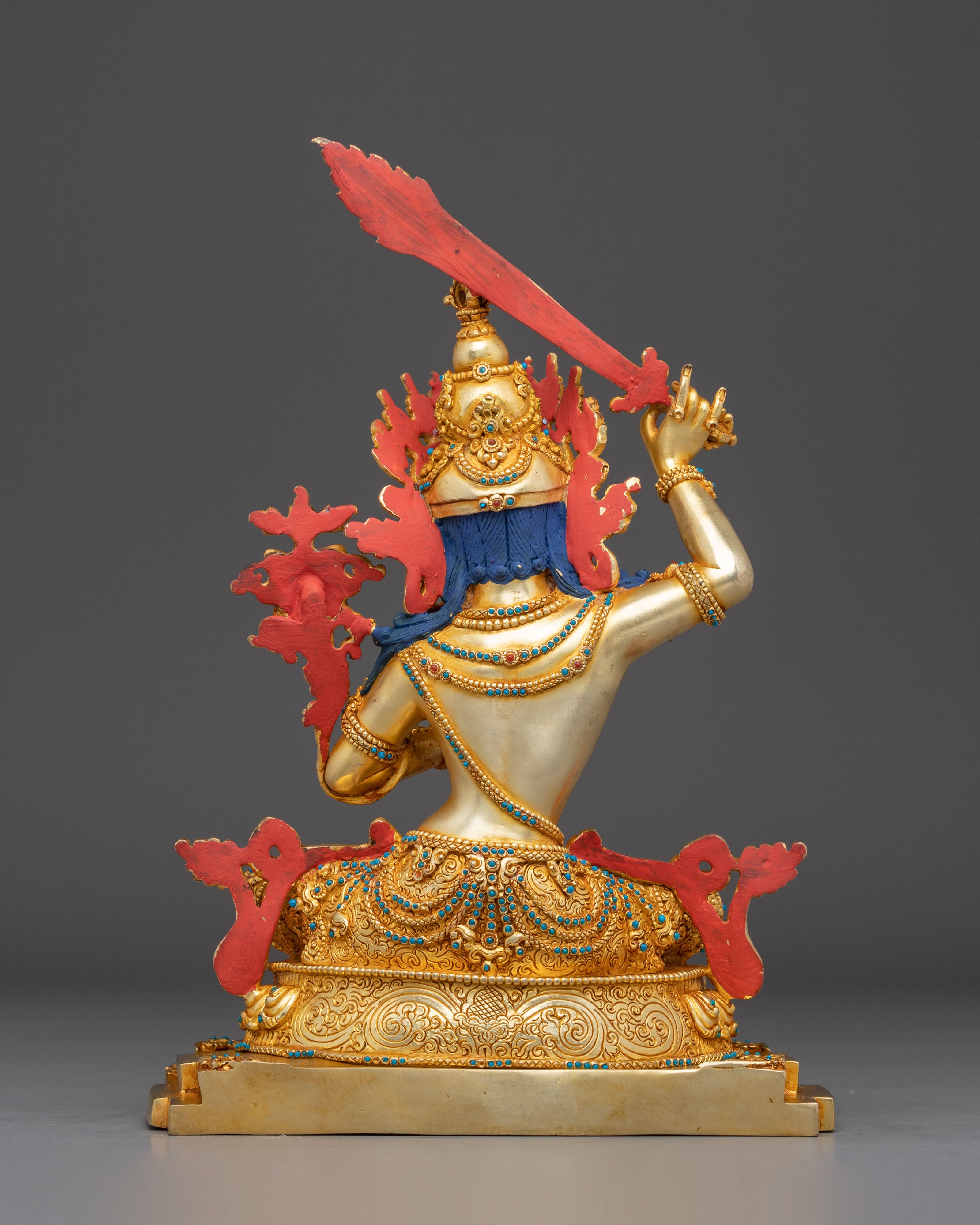 Handmade Figurine of Manjushri, The Wisdom Bodhisattva | Meditation & Altar Decor