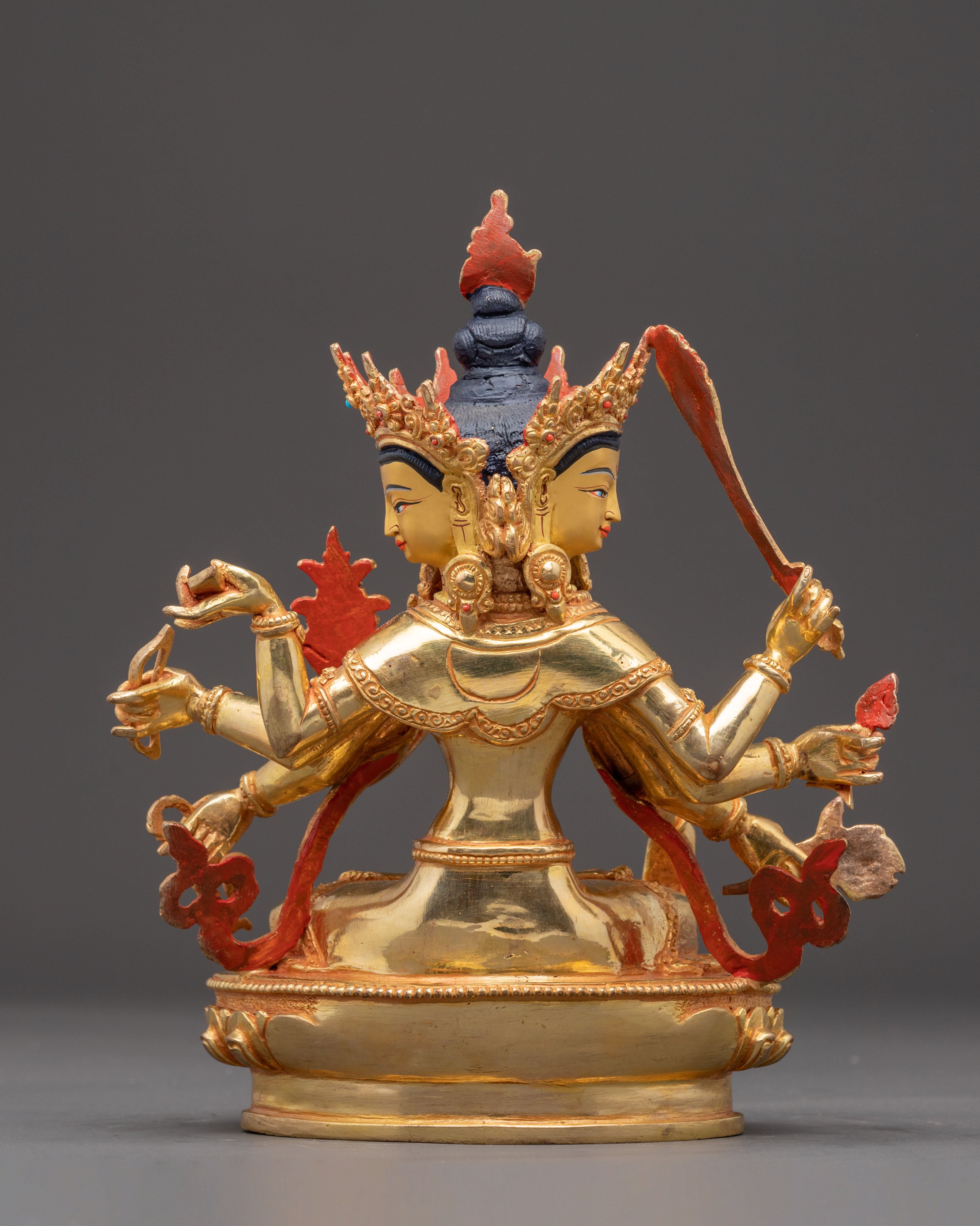 Vajrayana Maha Manjushri Copper Figurine | Symbol of Transcendent Wisdom