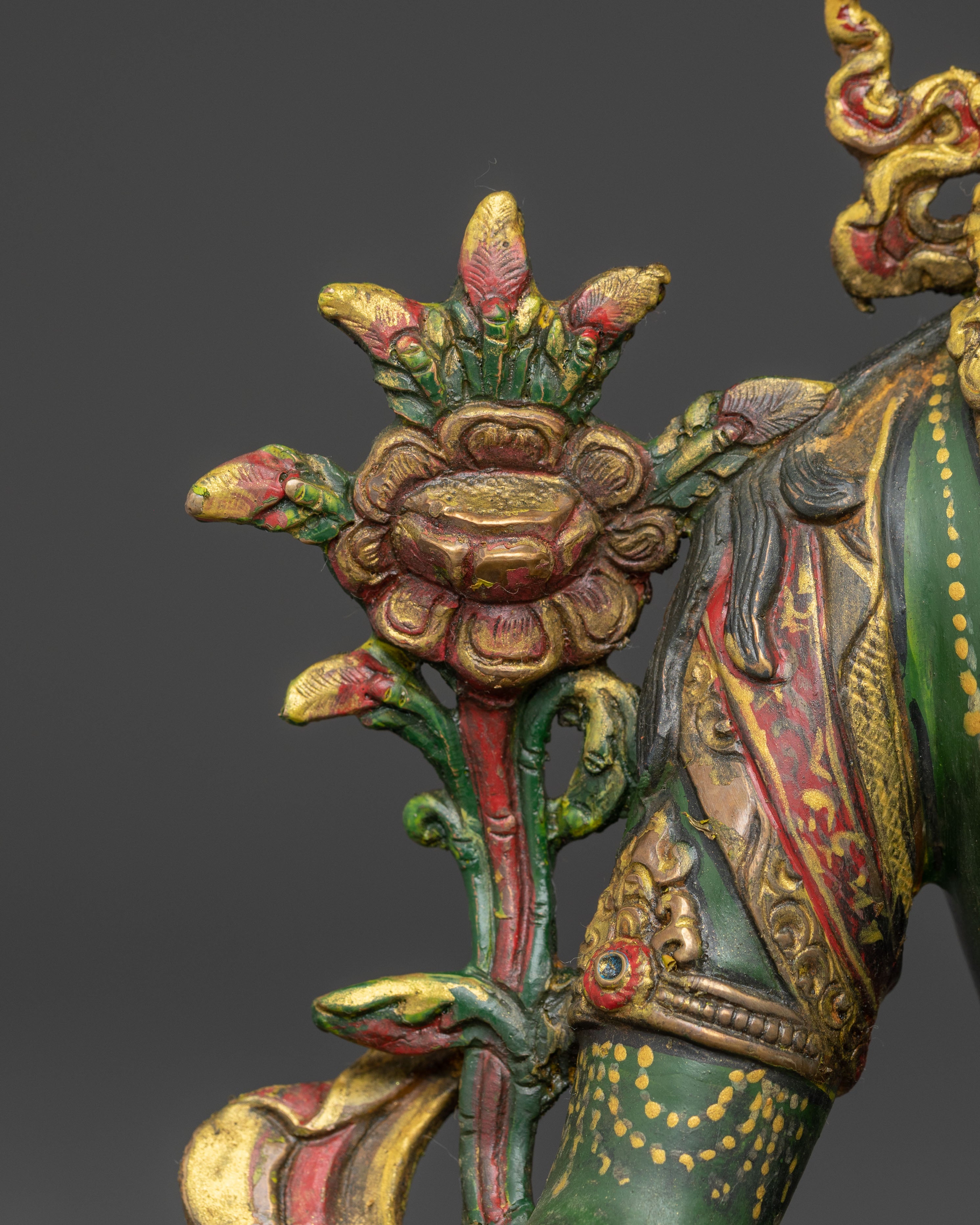Green Tara Protector Deity Nepali Handcrafted Statue | Meditation Altar Decor