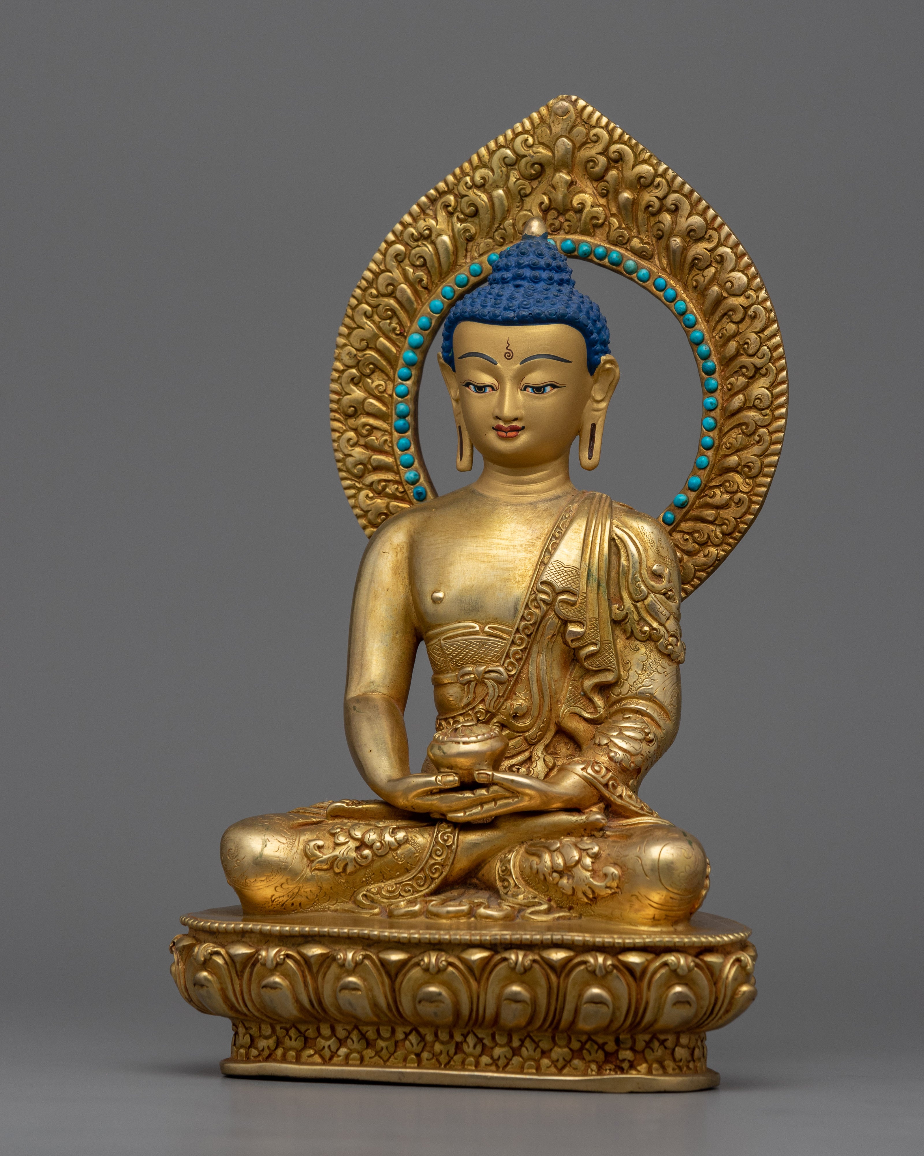 Amitabha Buddha Mudra Sculpture | Handmade in Nepal, Himalayan Buddhist Art