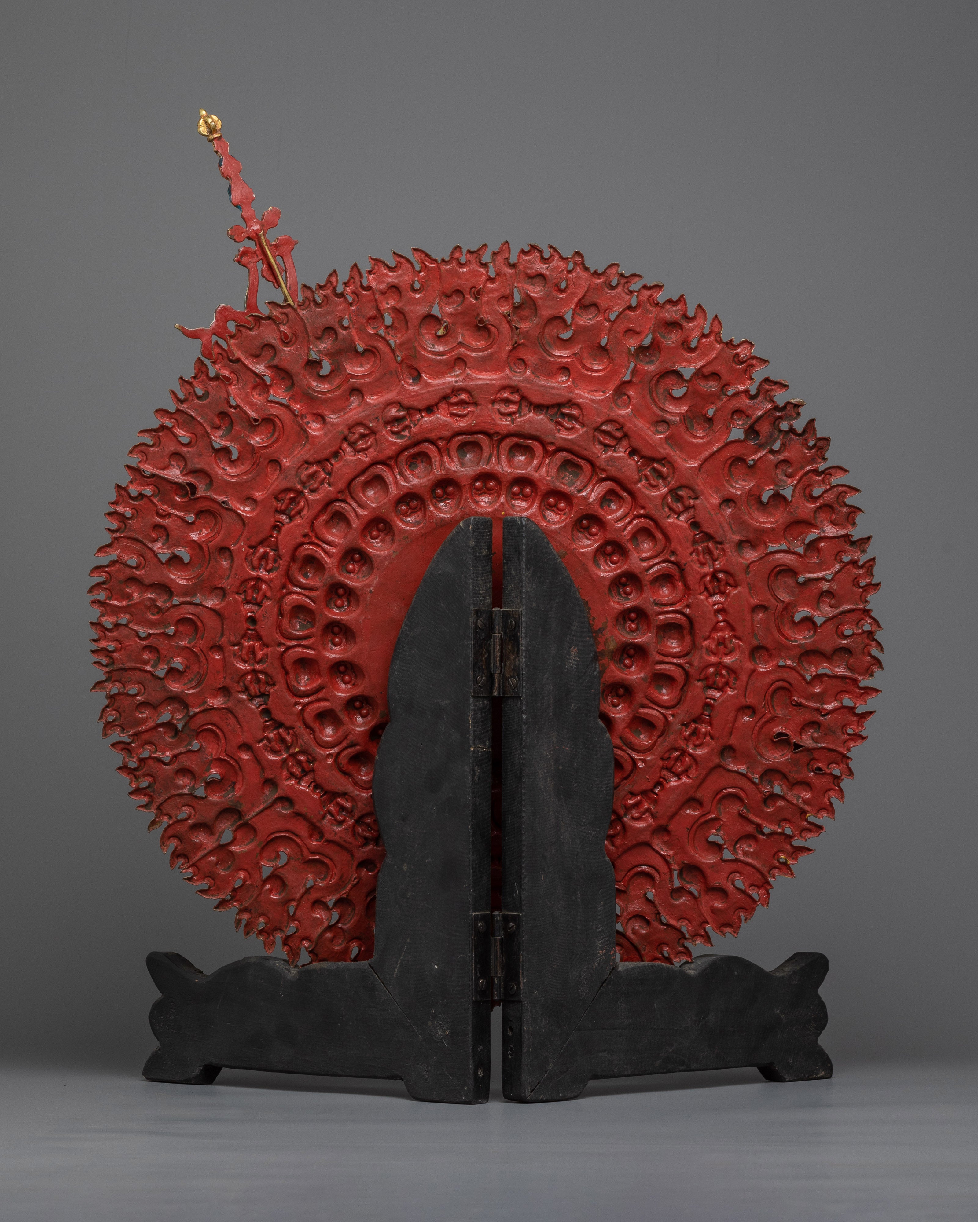 Experience the Power of the Fierce Vajra Yogini | Rich Red Acrylic painted Sculpture