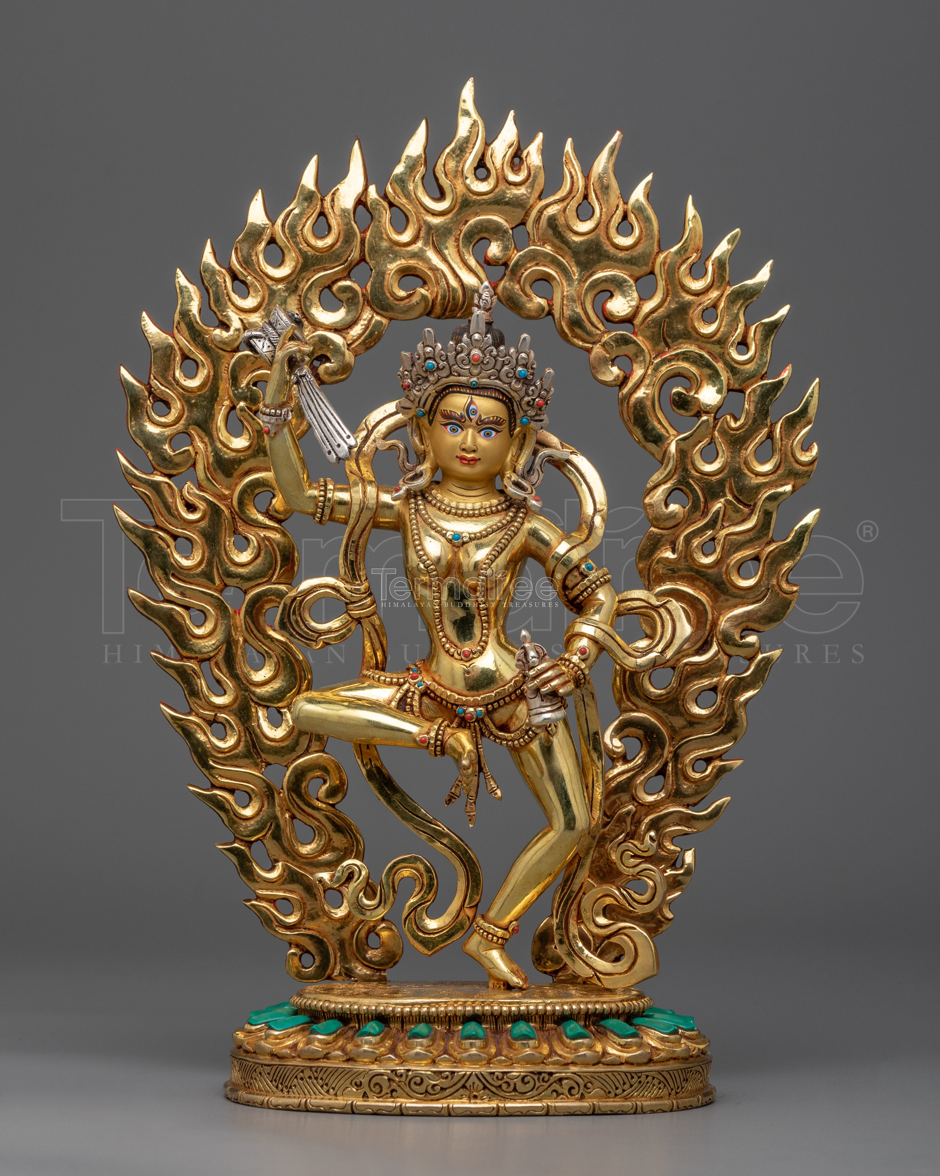 Machig Labdron Statue | Gold Gilded Buddhist Handmade Sculptures