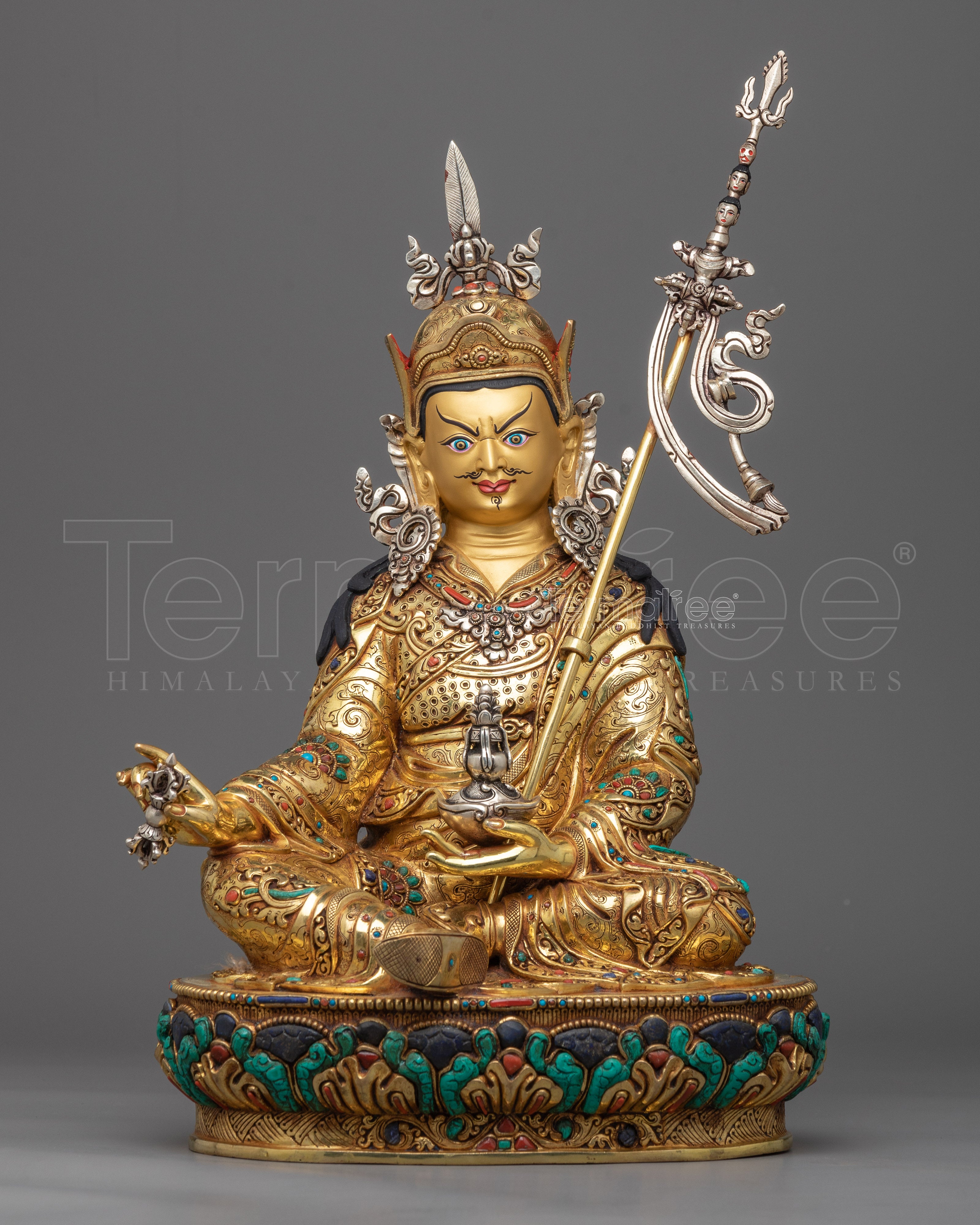 Guru Padmasambhava Statue | Lotus Born, Guru Rinpoche Handmade Artwork
