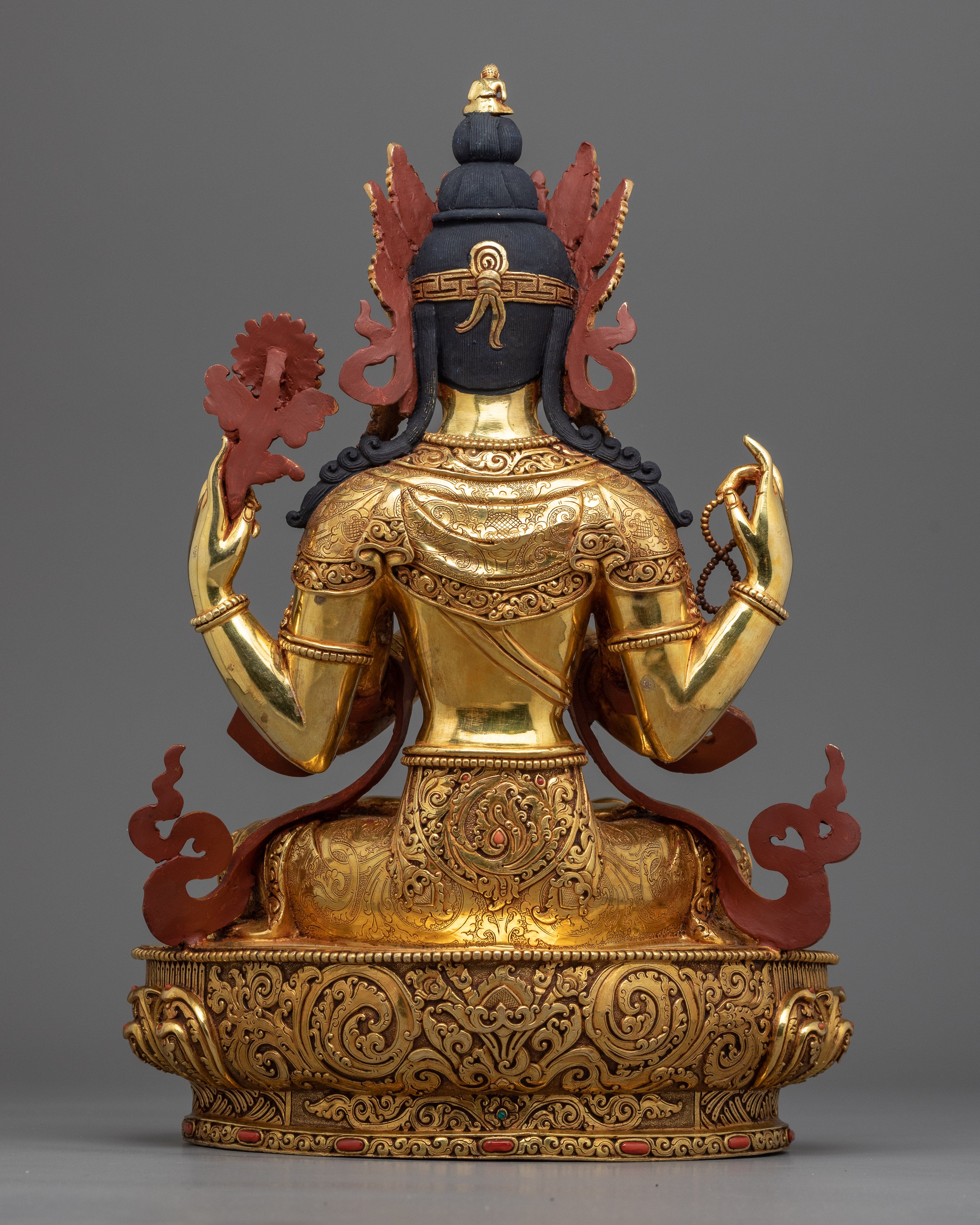 Beautiful Chenrezig Golden Statue | Bodhisattva of Compassion