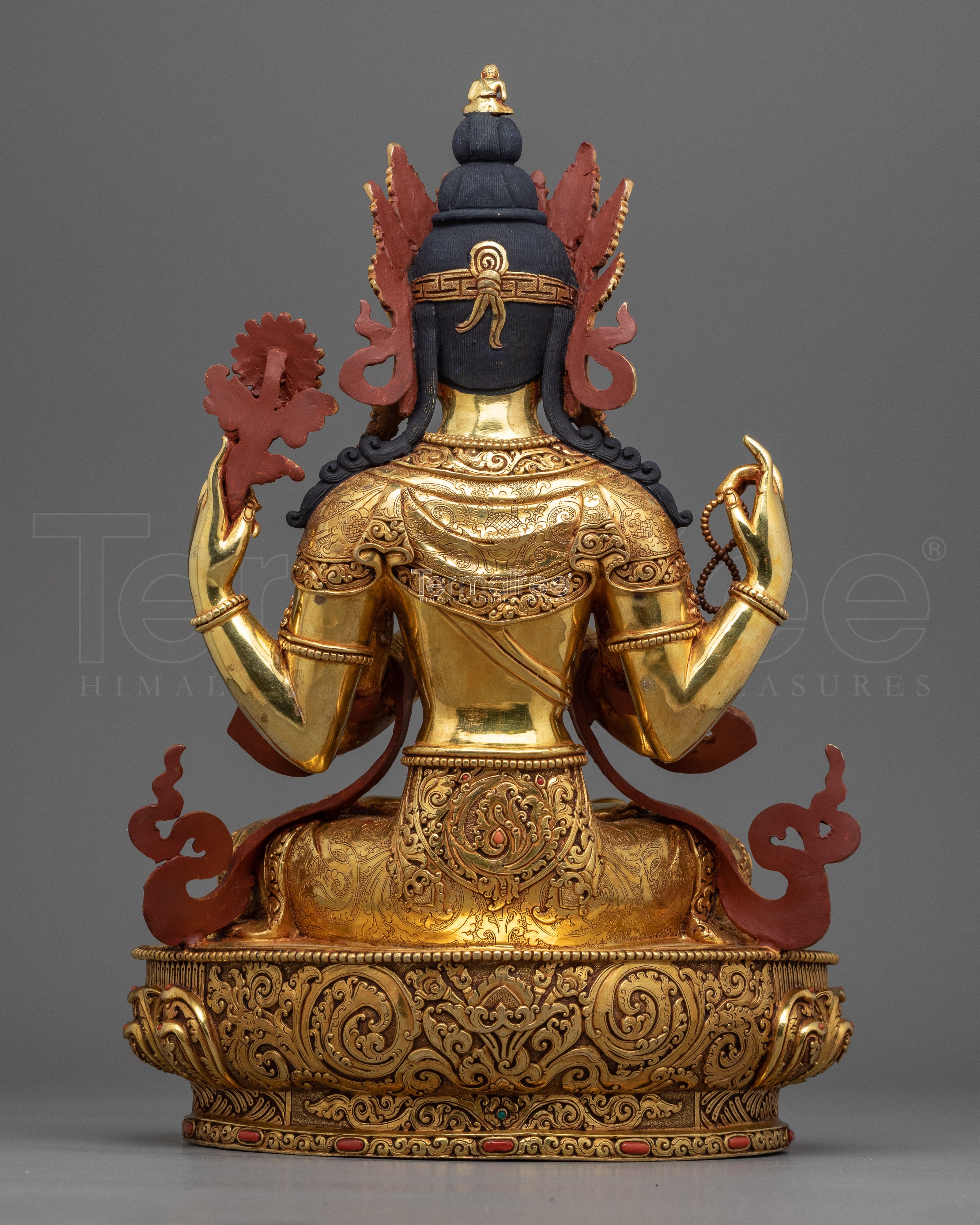 Beautiful Chenrezig Golden Statue | Bodhisattva of Compassion