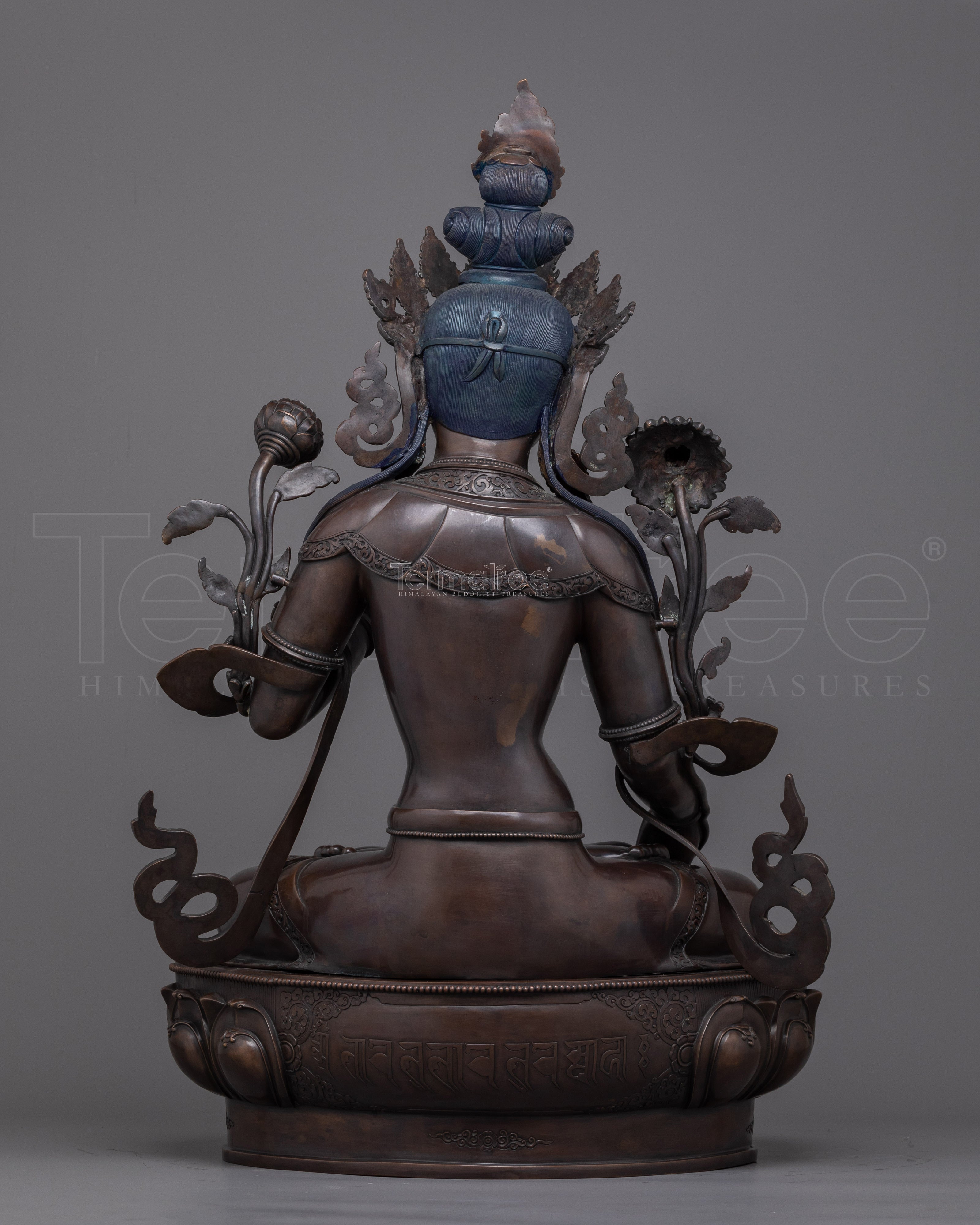 The Embodiment of Compassion and Longevity, White Tara Statue | Oxidized Sculpture