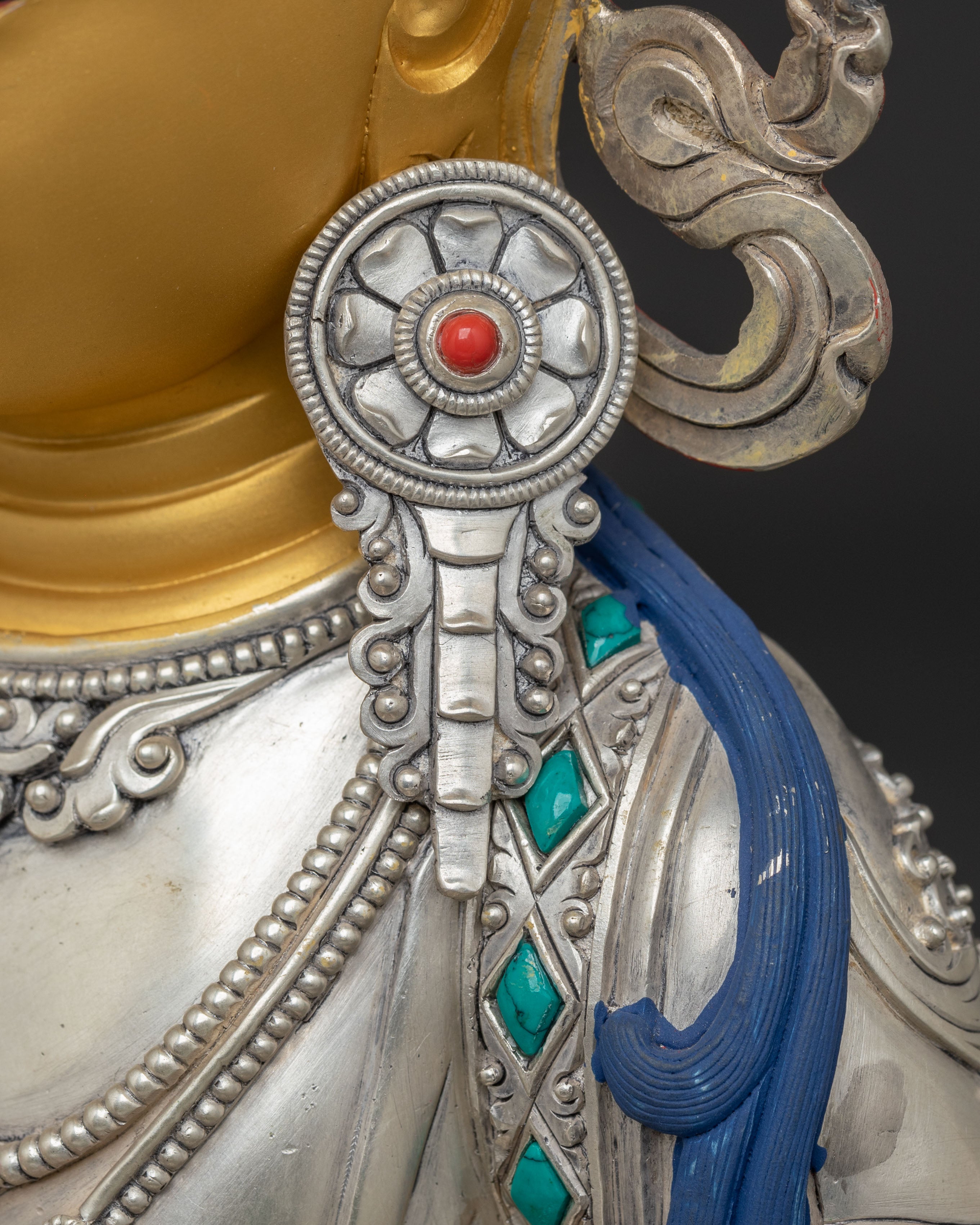 Silver Vajrasattva Statue: Bodhisattva of Purification