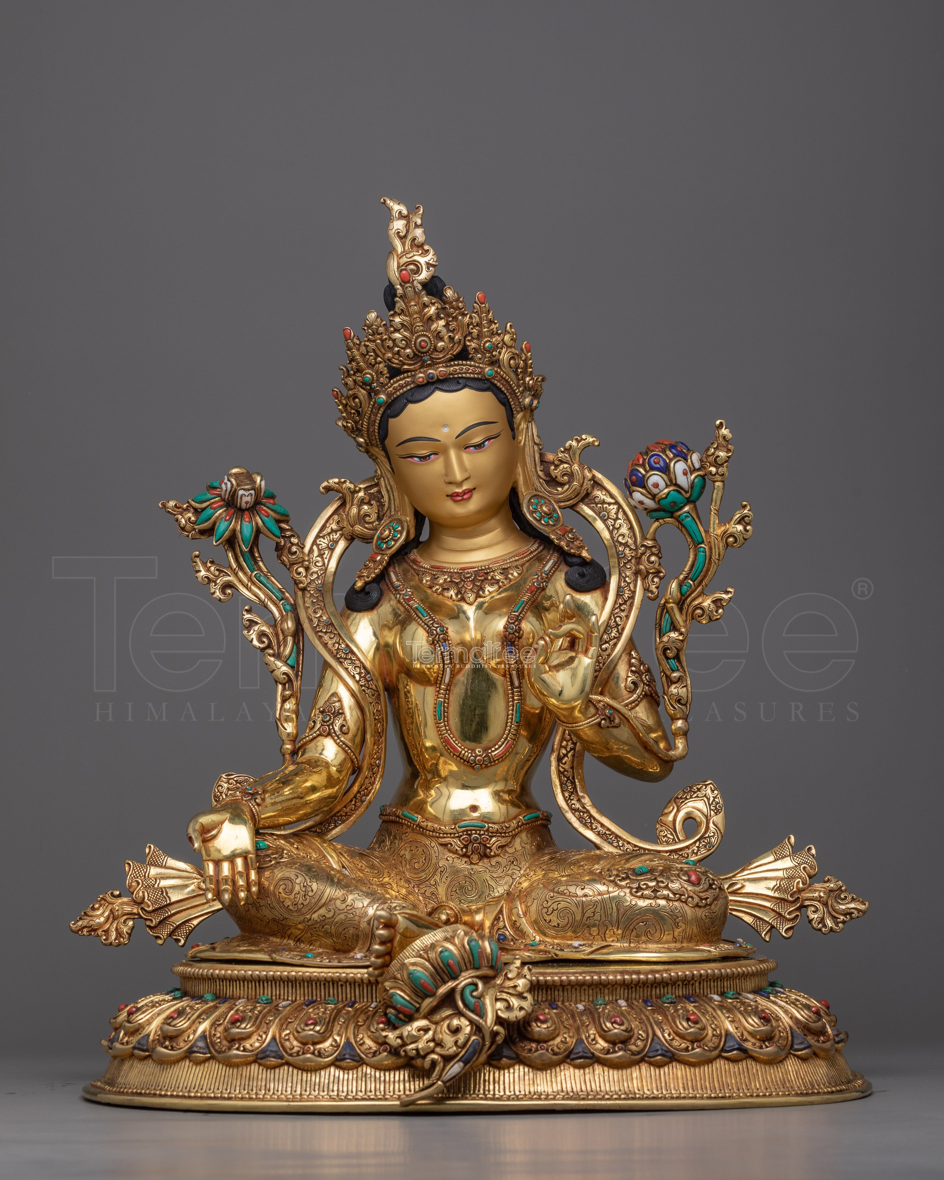 Green Tara Goddess Statue | The Swift Liberator and Compassionate Protector