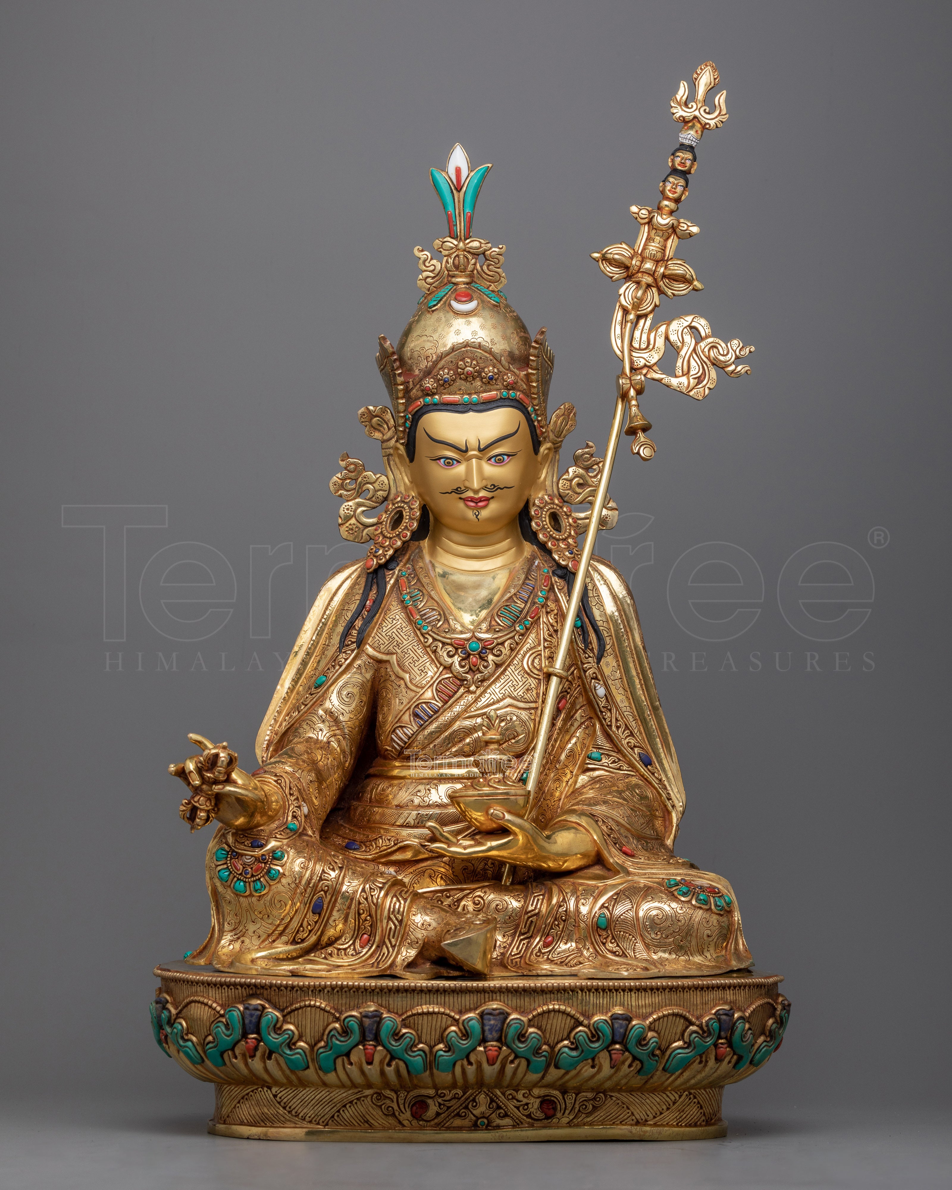 Guru Rinpoche Tibetan Spiritual Statue | The Lotus-Born Master and Founder of Tibetan Buddhism