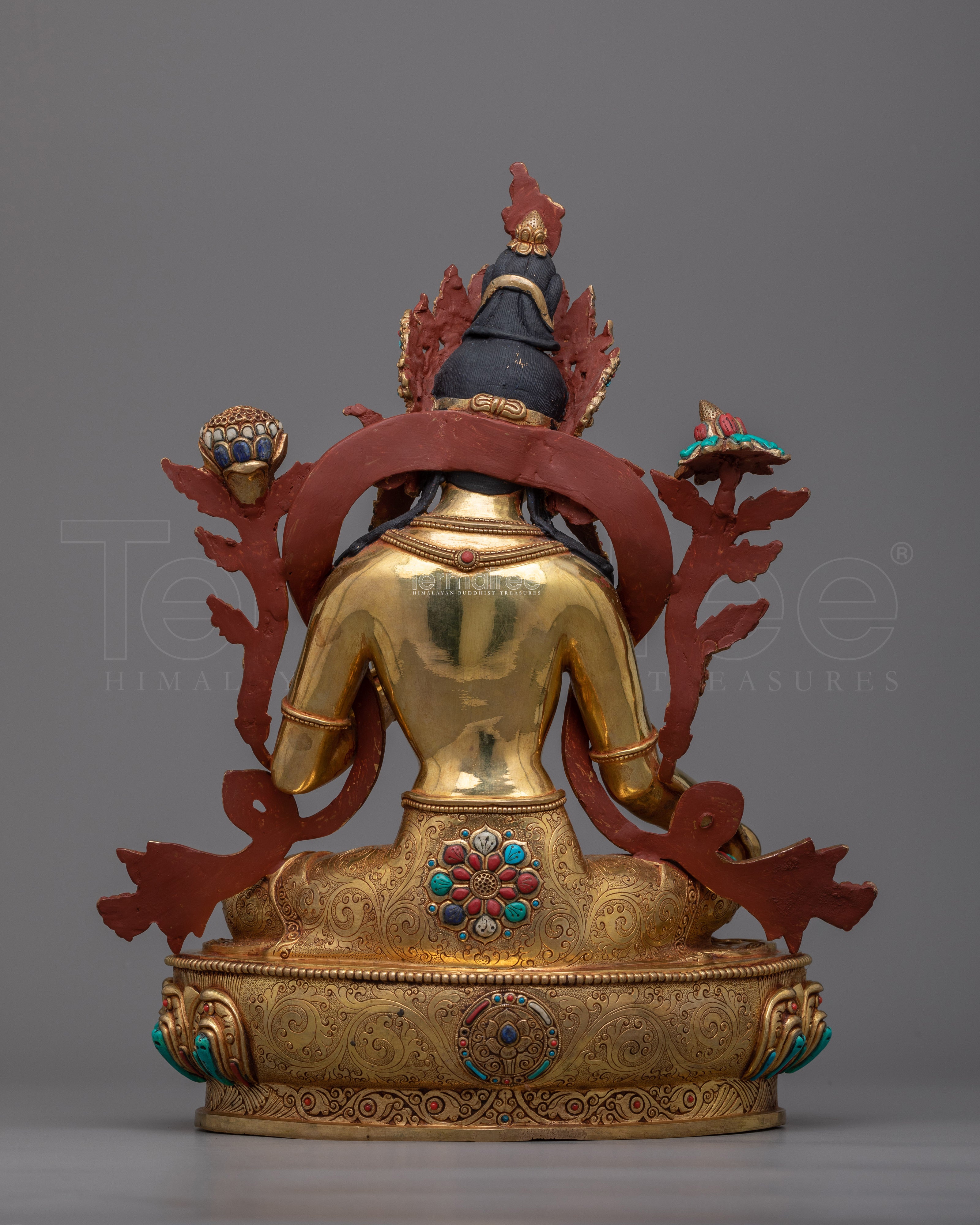 Green Tara Ma Tara | A Symbol of Compassion and Swift Action in a Beautiful Gold Gilded Statue