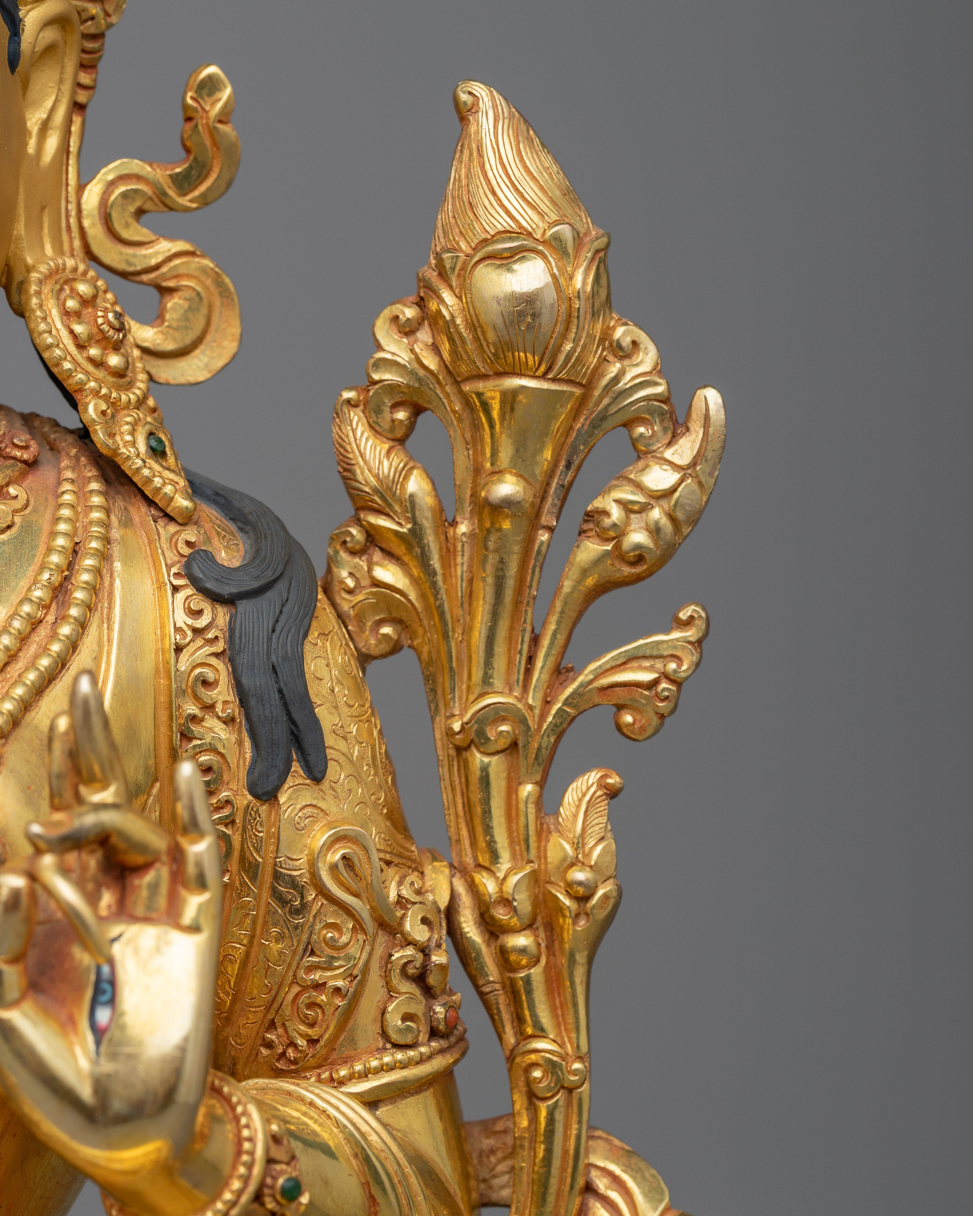 Graceful 14.9" White Tara Goddess Statue | Embodying the Essence of Compassion