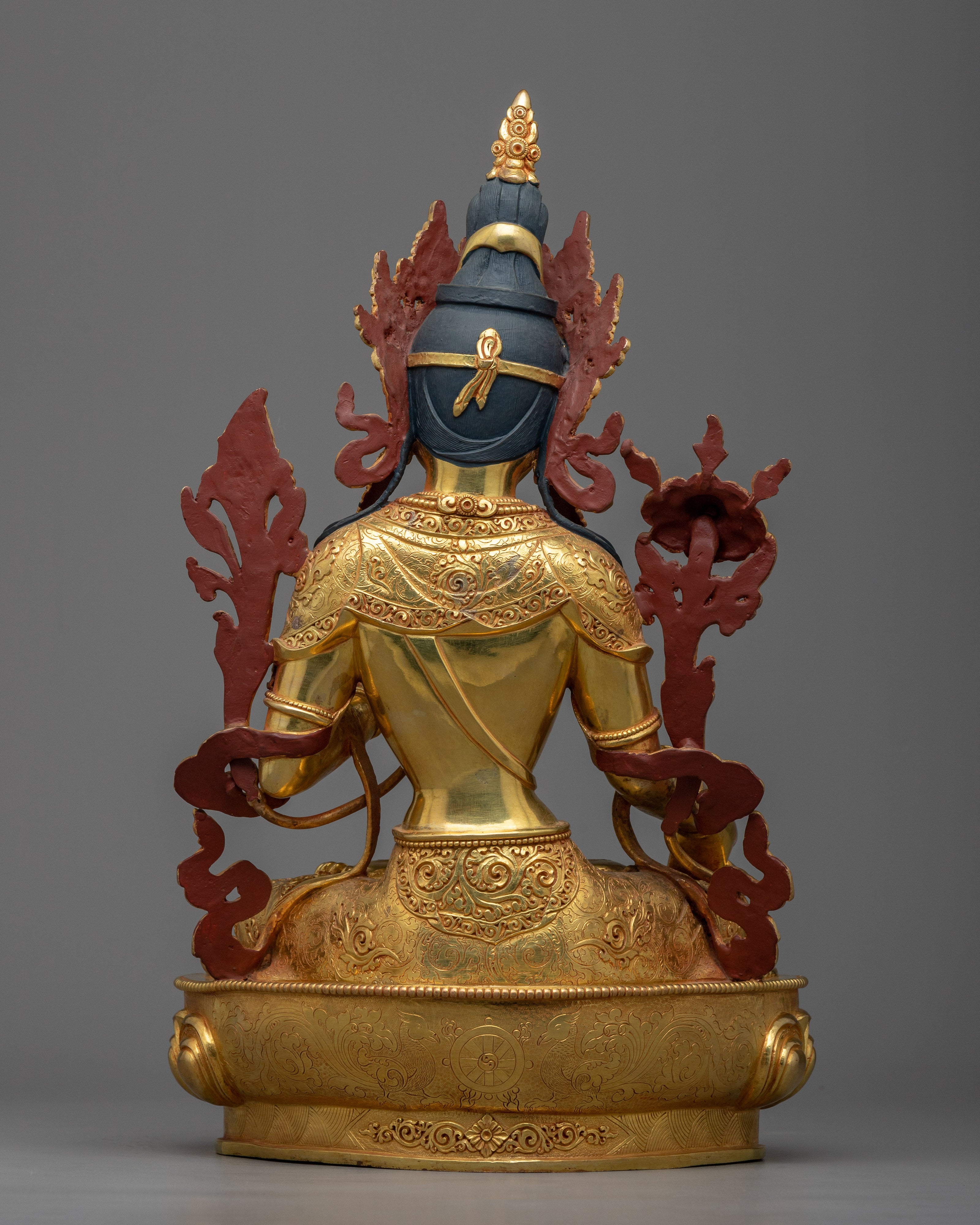 Graceful 14.9" White Tara Goddess Statue | Embodying the Essence of Compassion