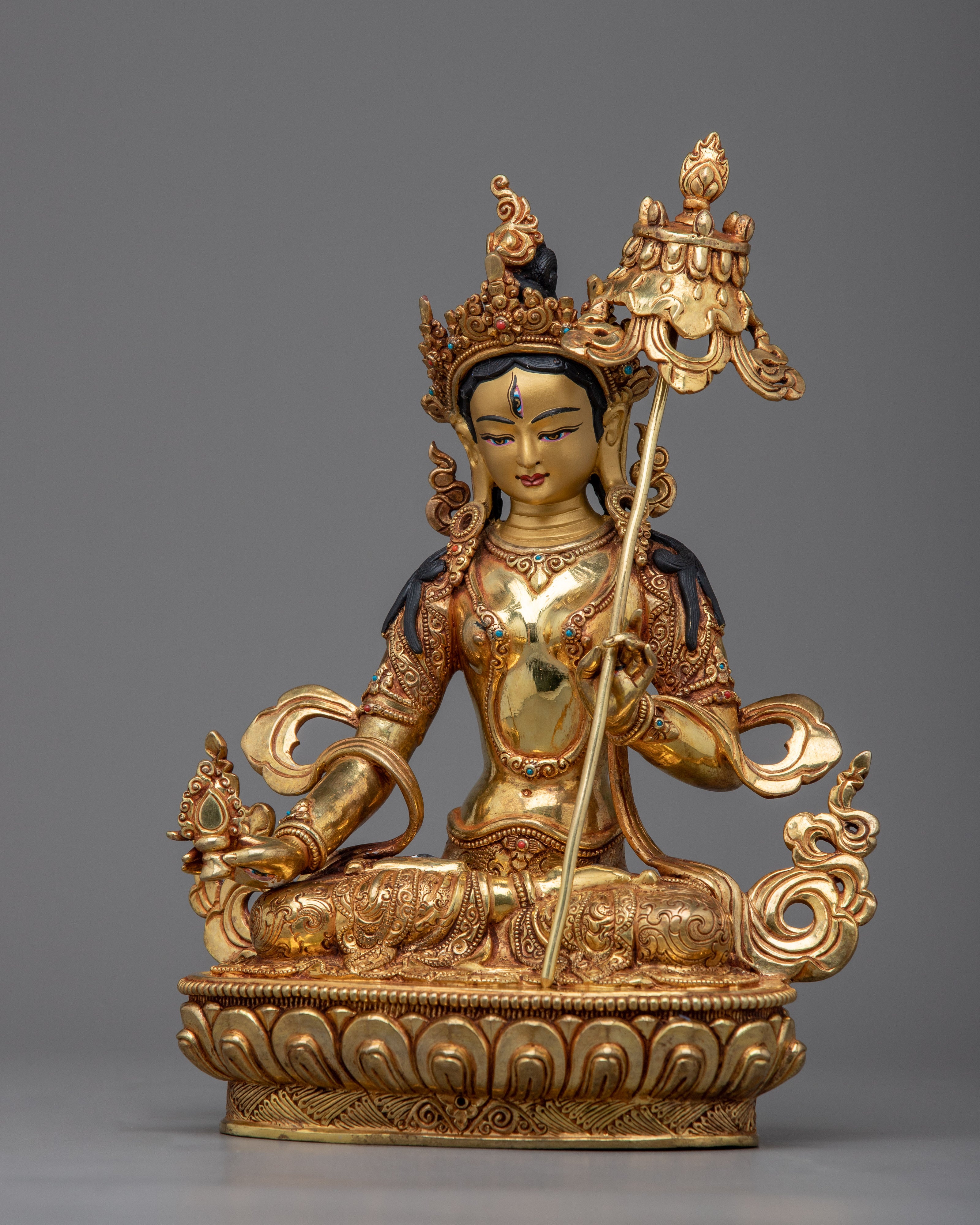 Dukar Prayer Gold Statue | Beautiful Craftmanship of Nepali Artist