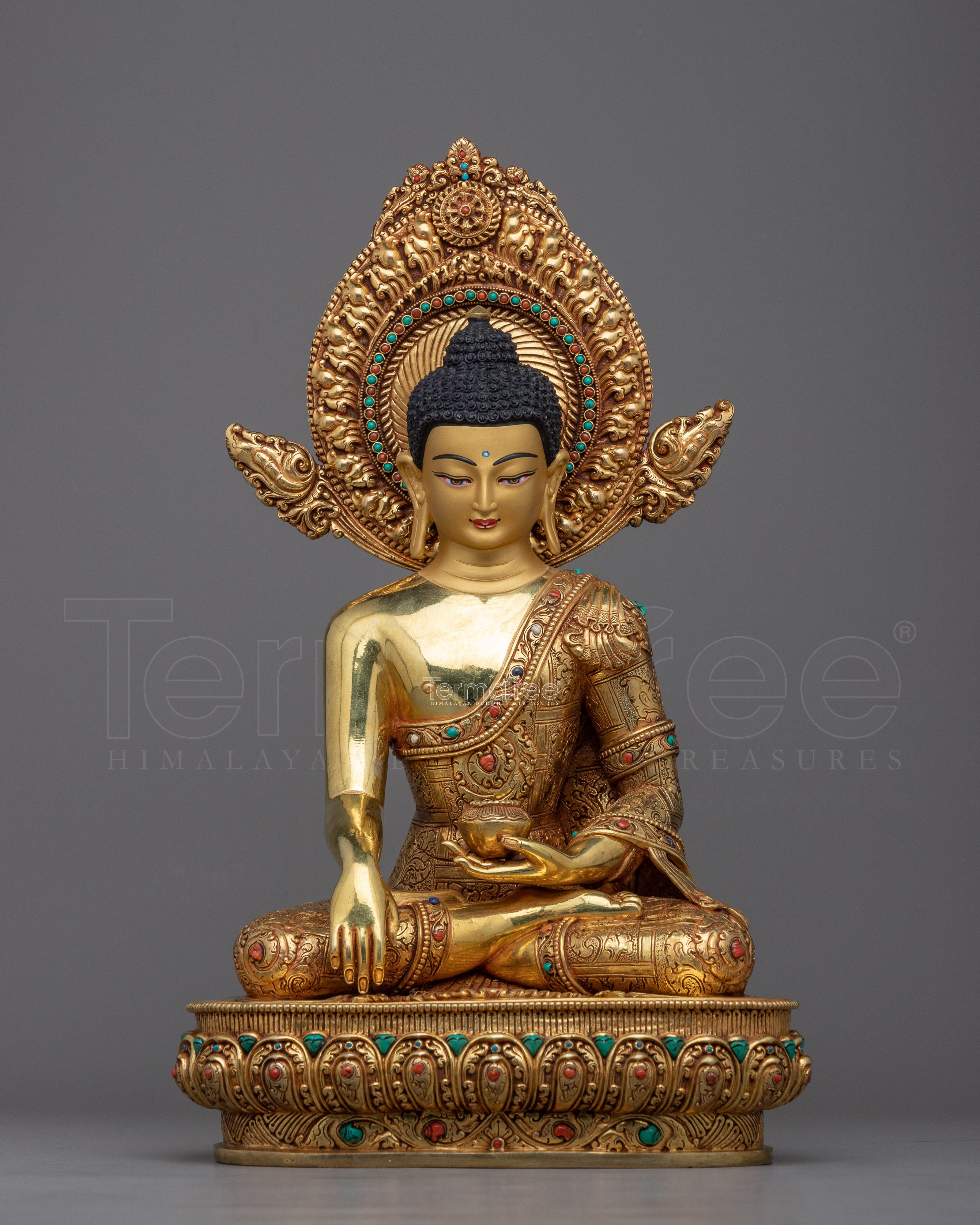 Budhaa Statue | High Quality Gold Gilded Fine Artwork of Shakyamuni Buddha