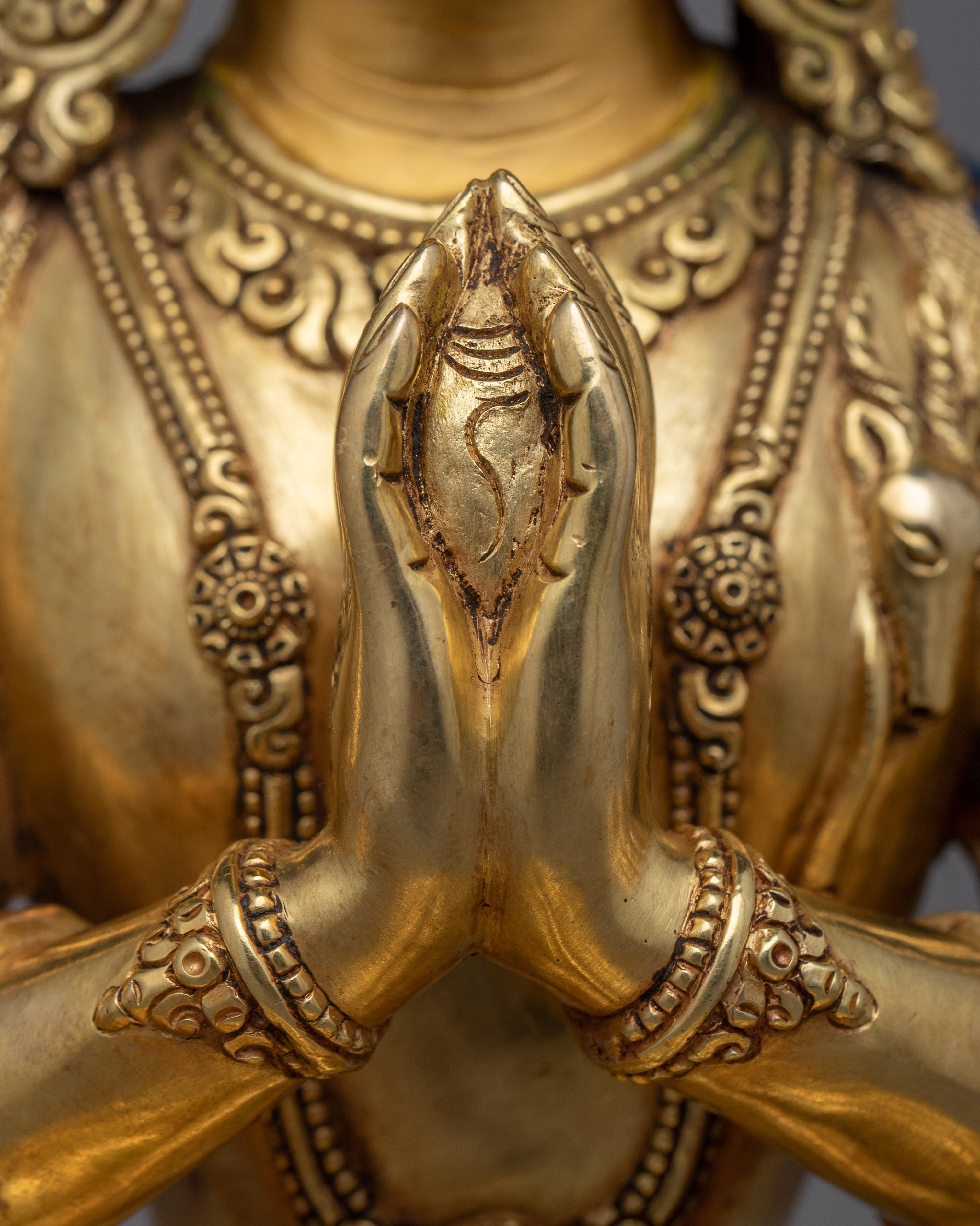 Handcrafted 12.9" Multi Armed Buddha Chenrezig Statue | Spiritual and Aesthetic Enrichment