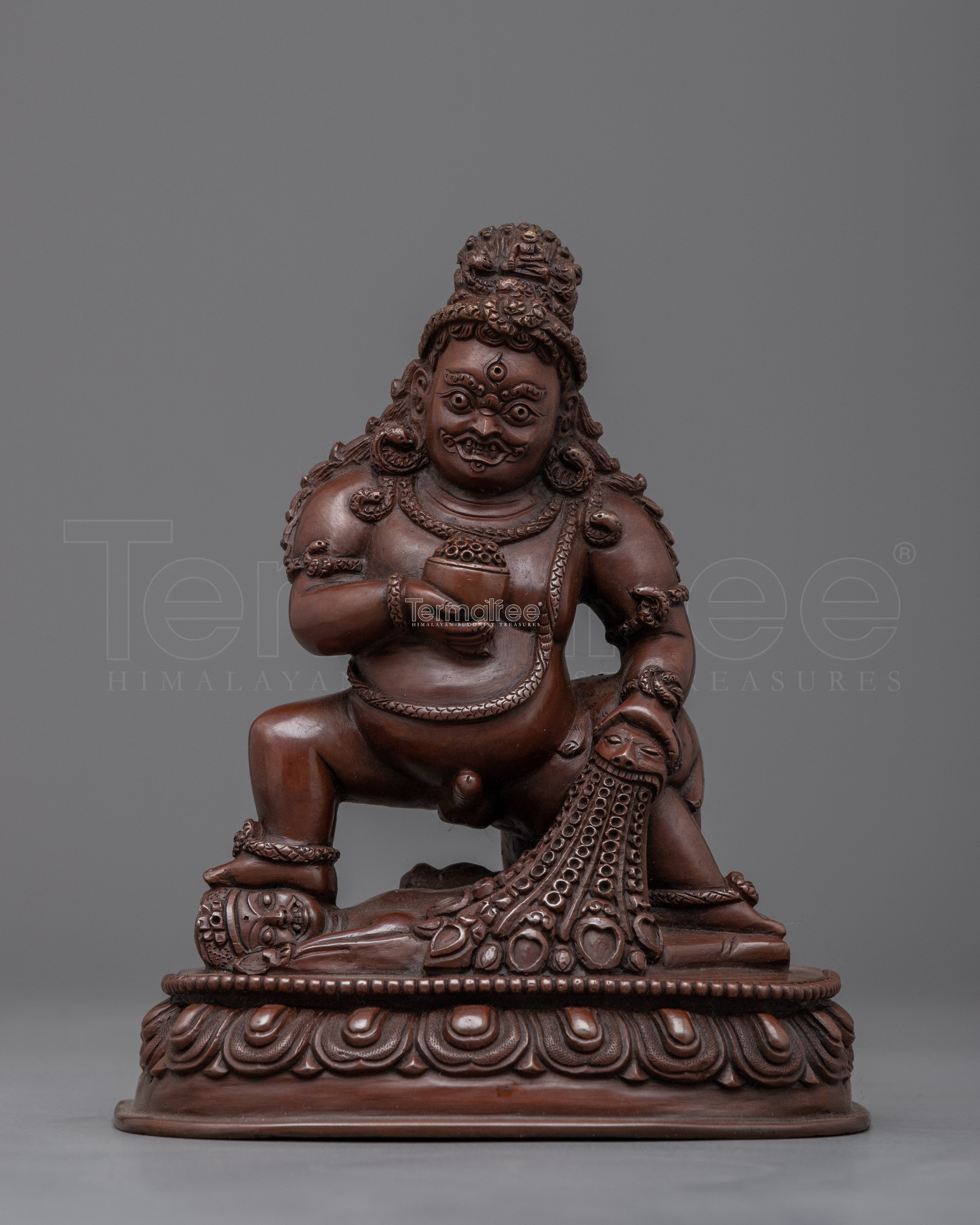 Striking Nepali Statue Craft 6.4" Black Dzambhala | Spiritual and Aesthetic Enrichment