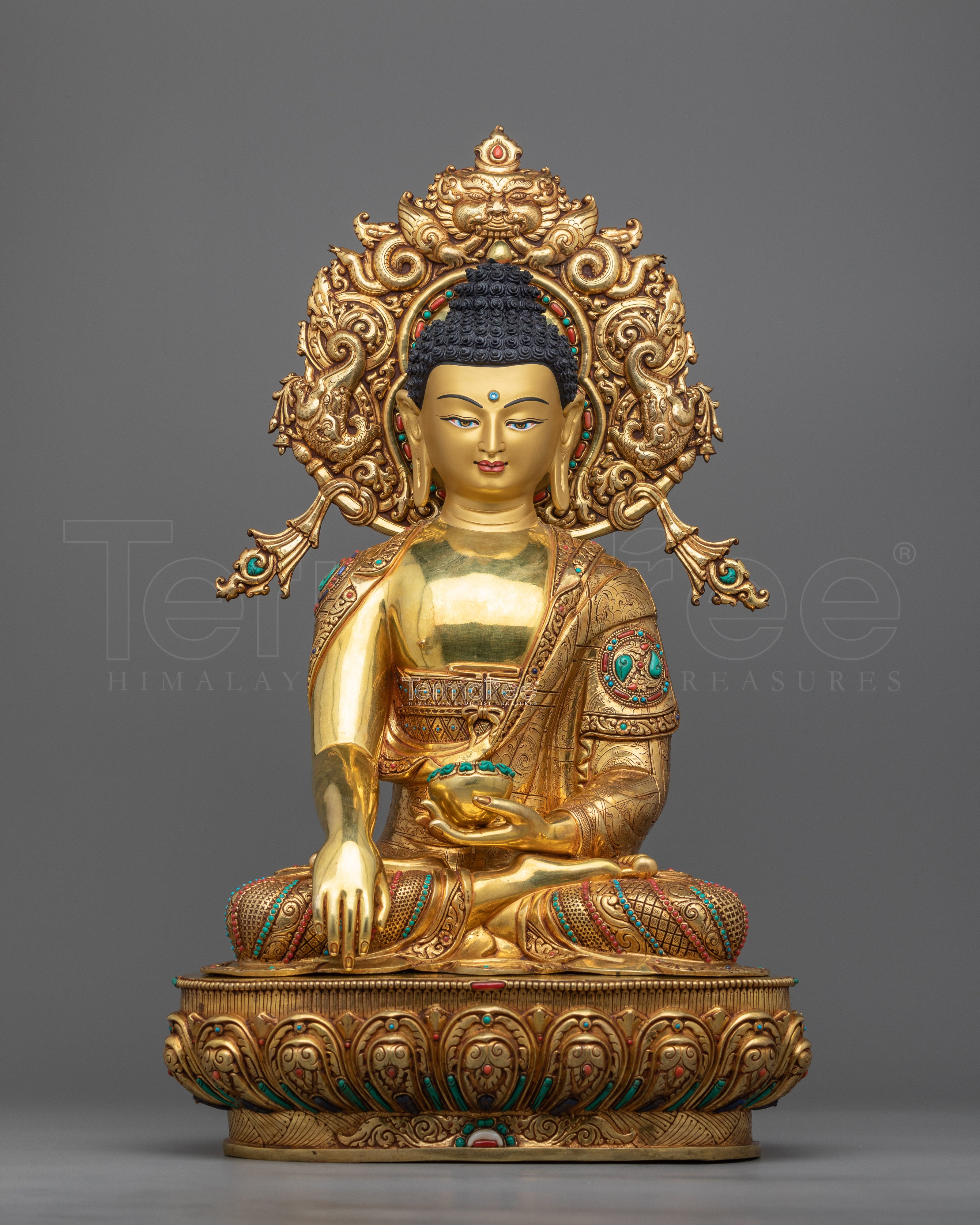 Gautama Buddha Siddhartha | 24k Gold Gilded Statue