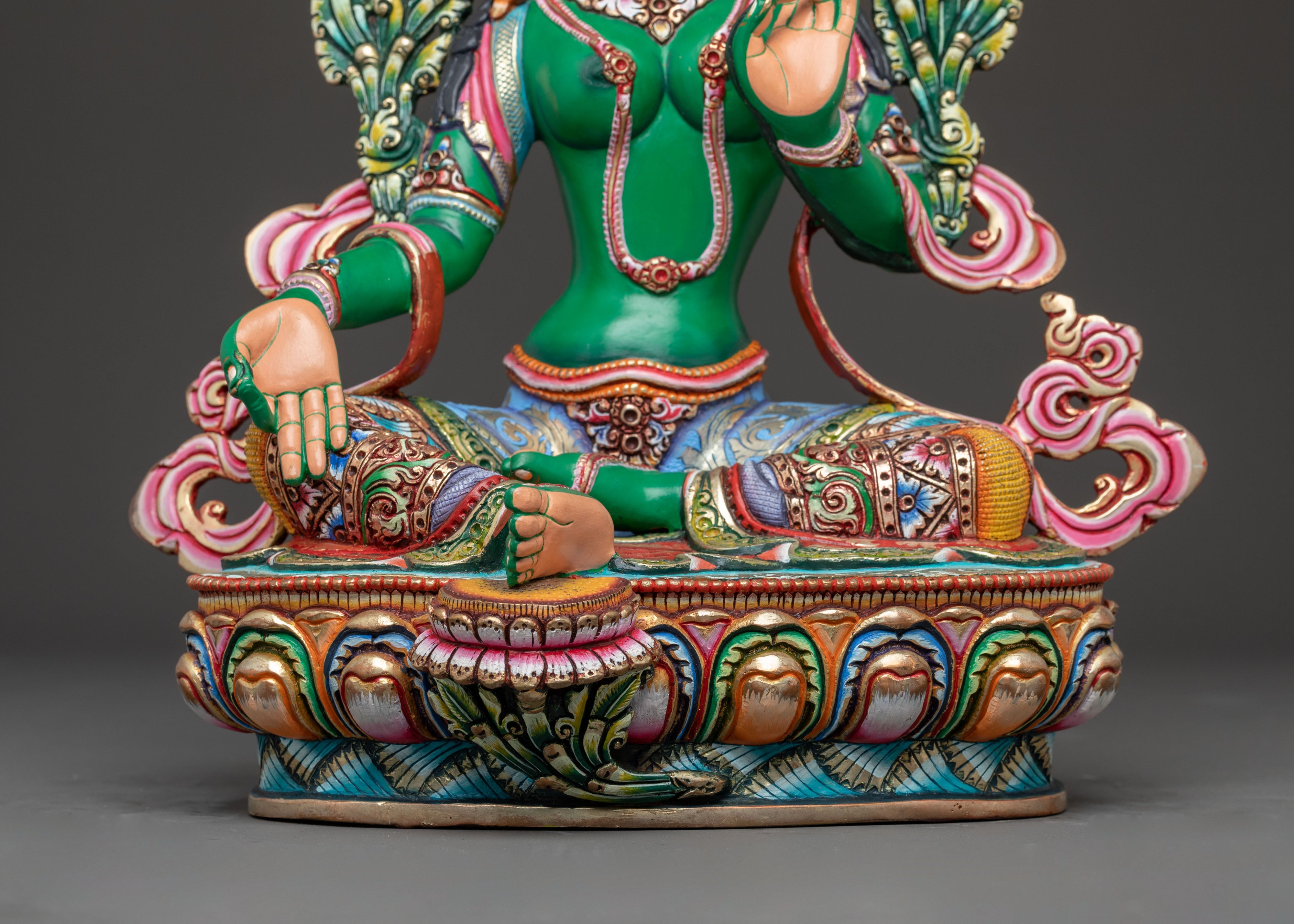 Handcrafted Liberation Mother Green Tara (Shyama Tara) Sculpture | Mother of All Buddhas
