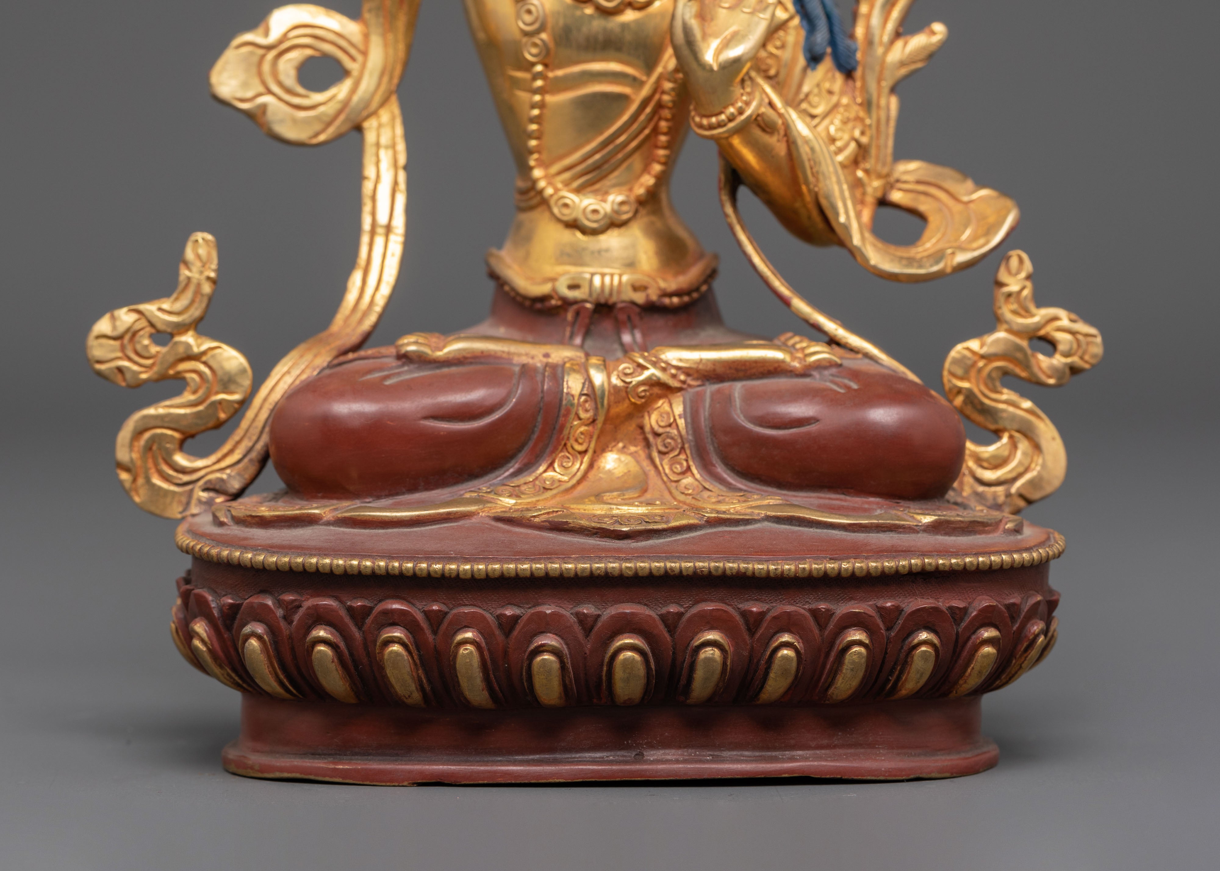 Manjushri Guardian of Knowledge Handcrafted Nepali Figure | Sculpture for Altar