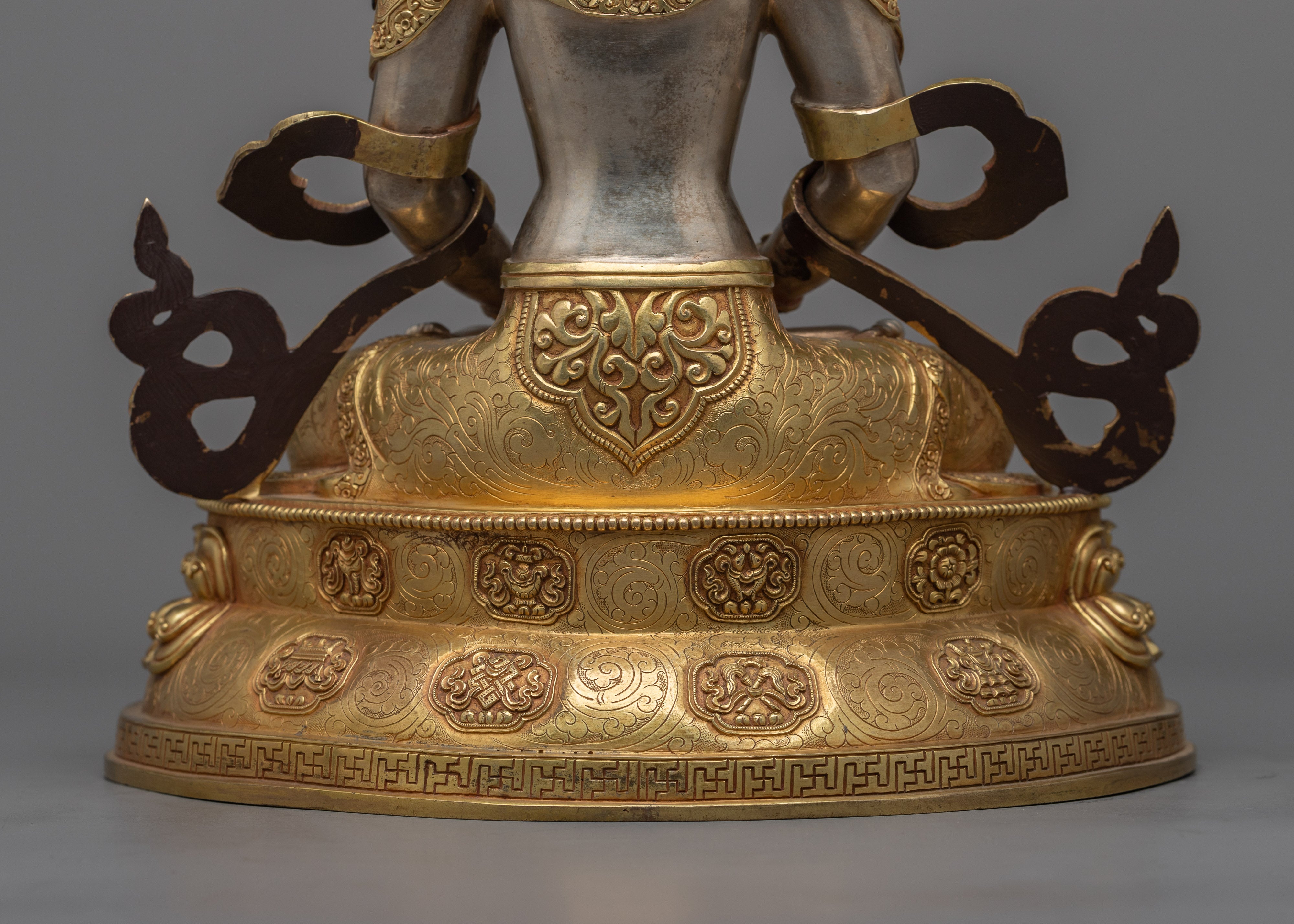 Amitayus Silver Statue | Immerse in the Aura of Immortality