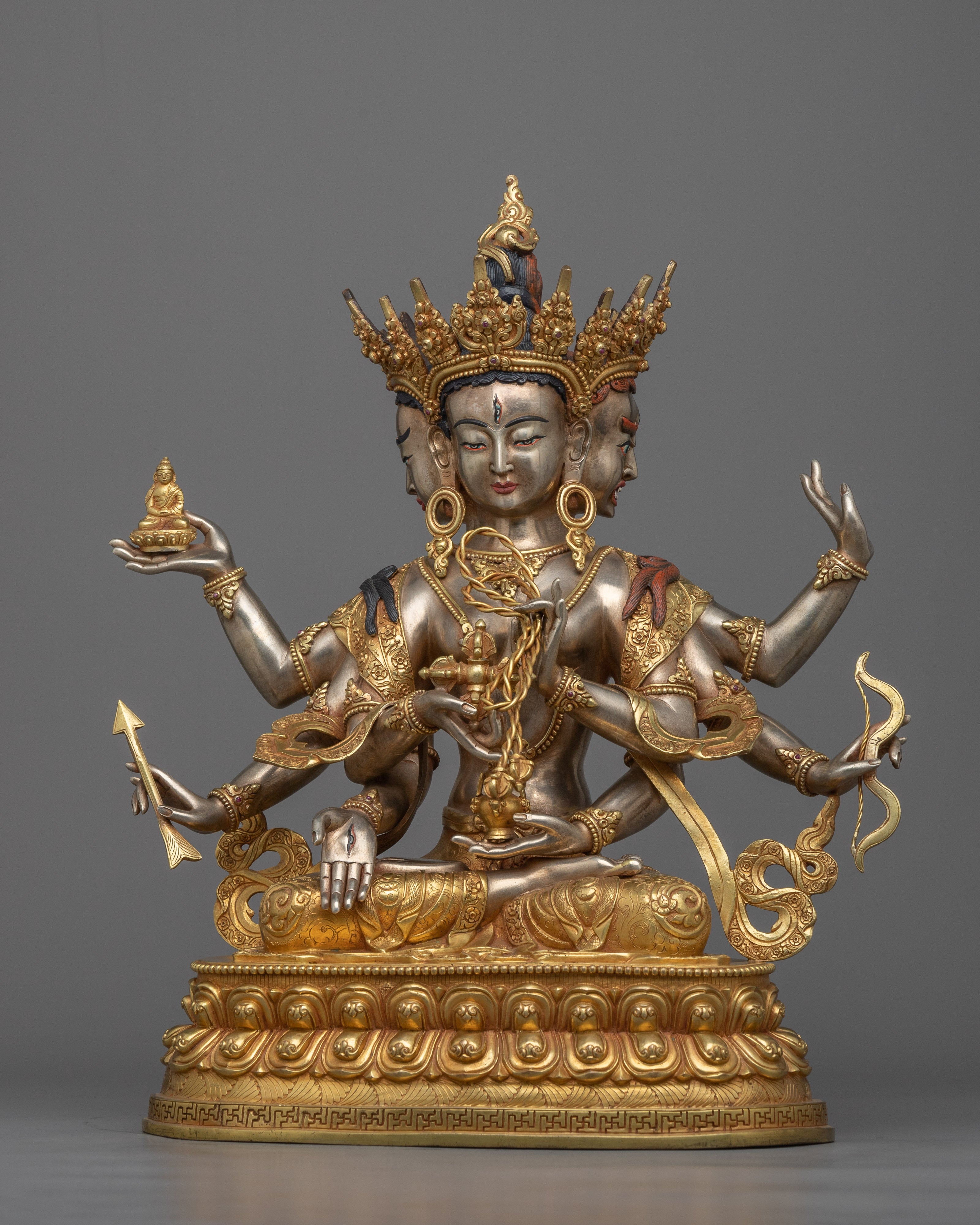 The Ushnishavijaya Namgyalma Pure Silver Statue | Embark on a Journey of Longevity