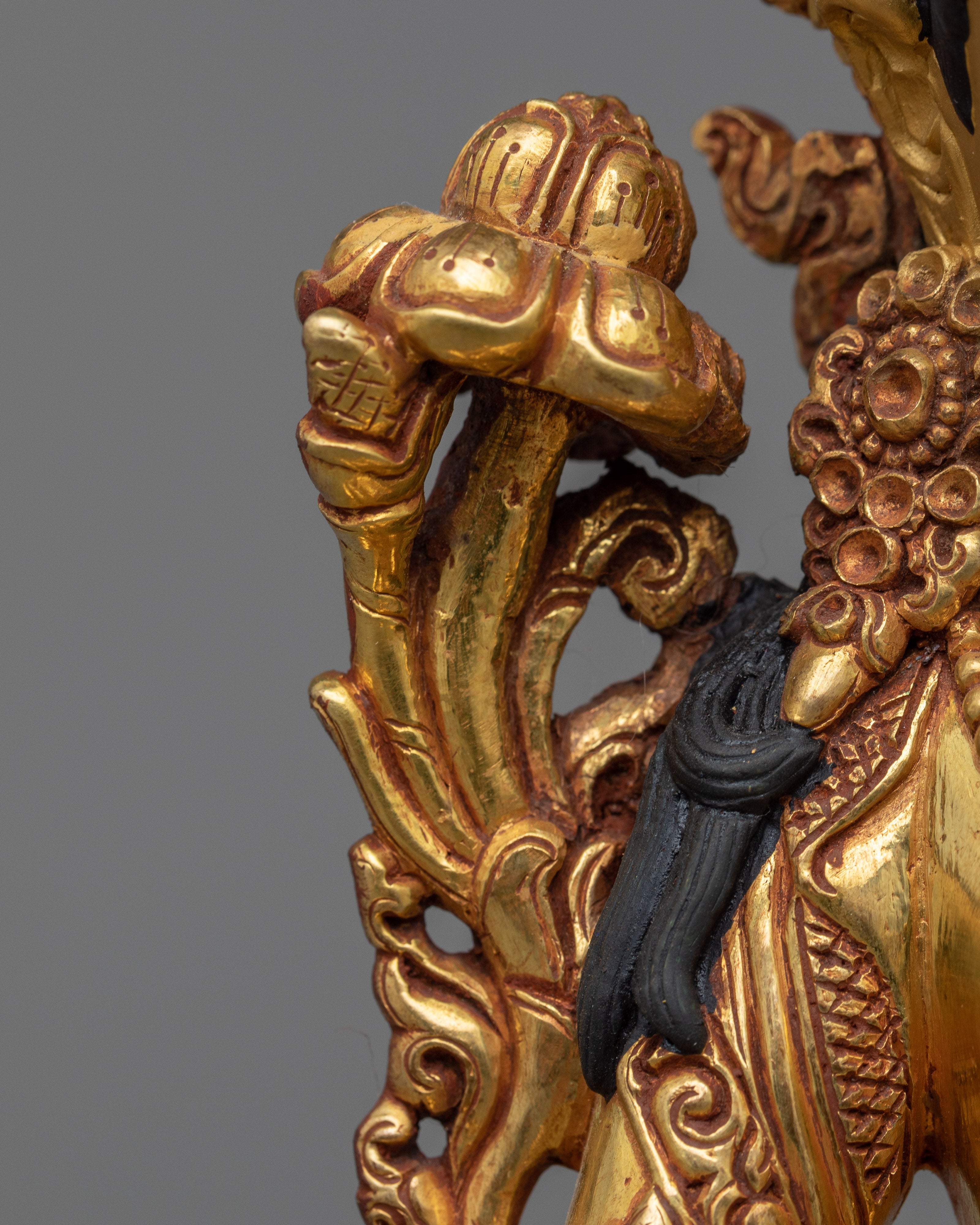 Inspire Active Compassion with Tibetan Tara Statue | Triple Layers of 24K Gold Gilded