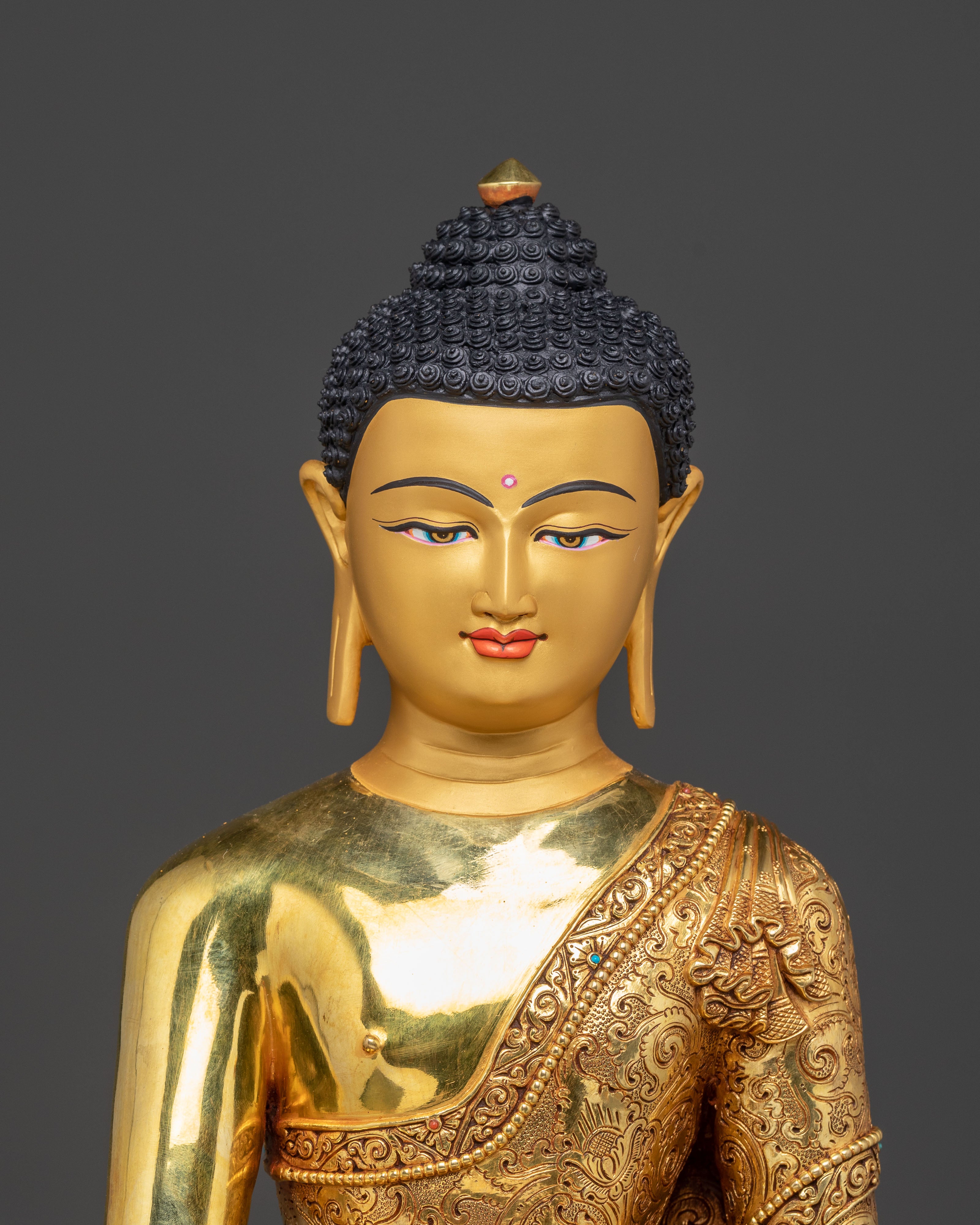 Himalayan Golden Shakyamuni Buddha Handmade Art | Historical Buddha
