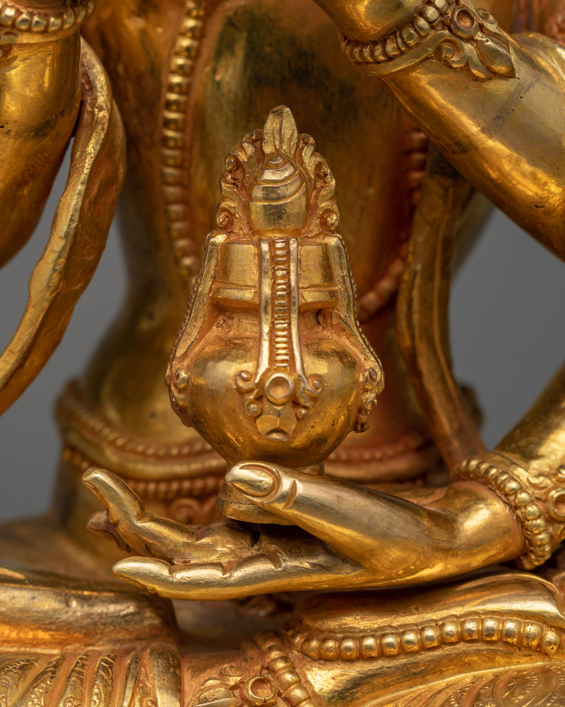 The Namgyalma Tibetan Goddess Statue | Three Faced Dakini of Buddhism