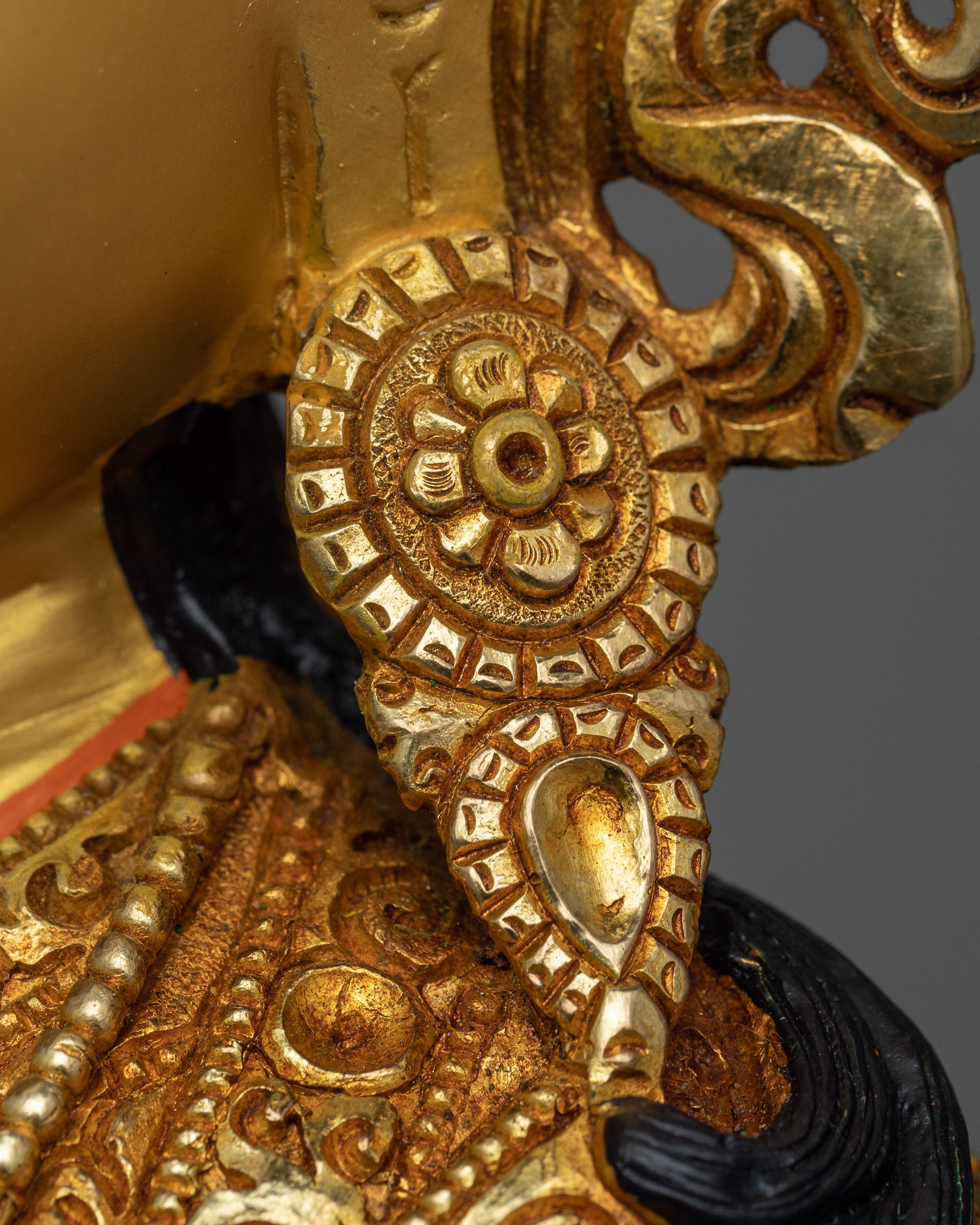 Guru Rinpoche 24k Gold Gilded Statue | Second Buddha of Tibet