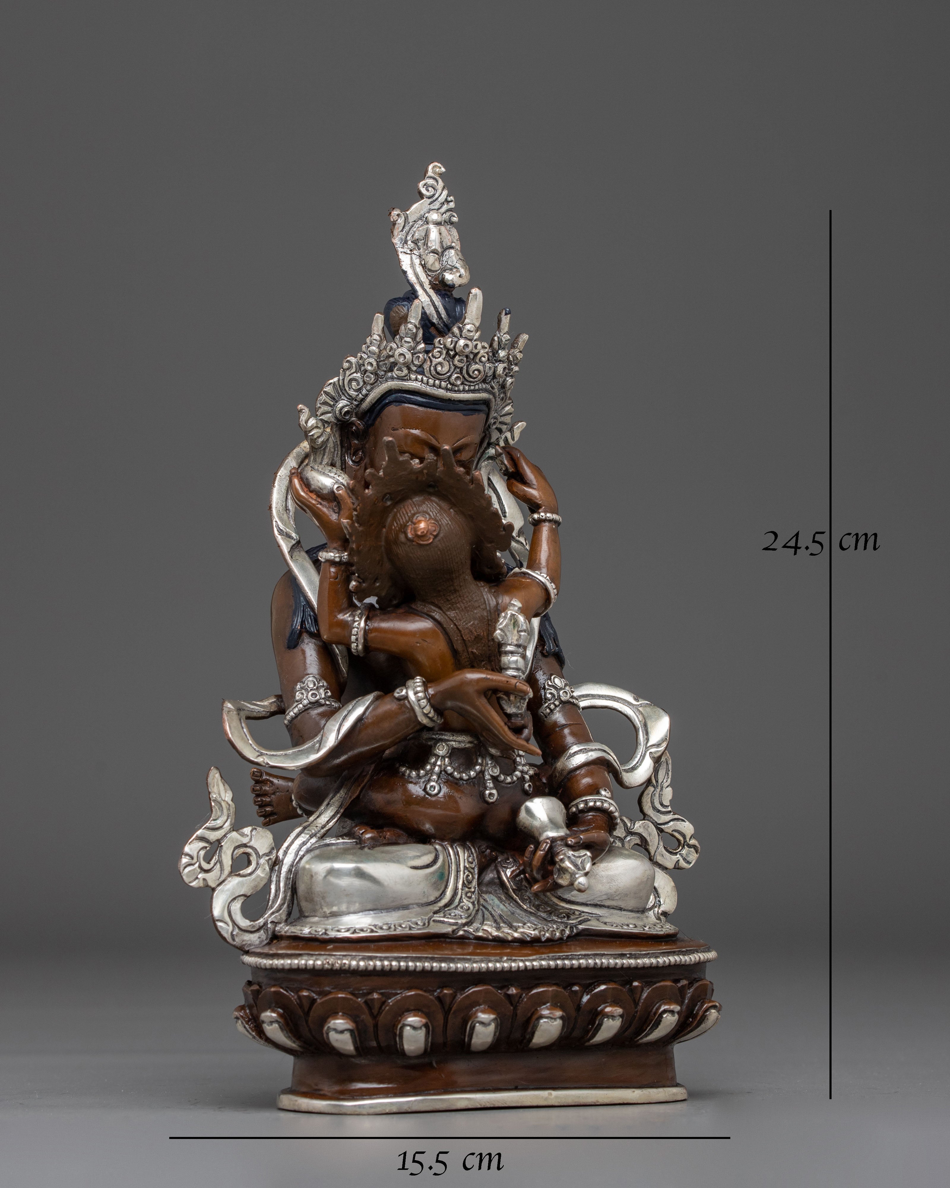Handmade Copper Statue of Vajrasattva with Consort | Union of Wisdom